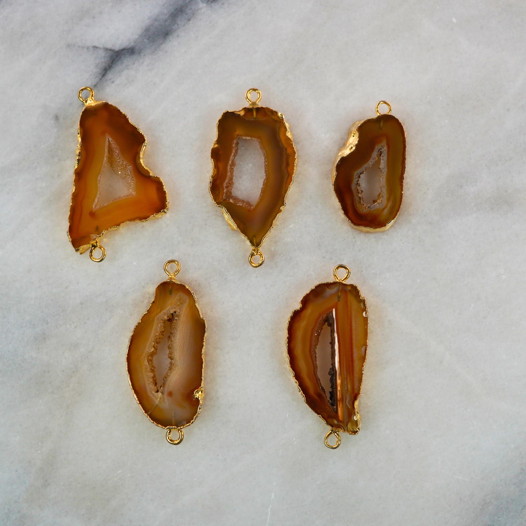 Orange Pendant Set for Jewelry Making

