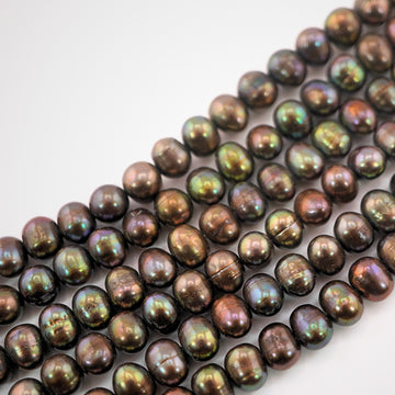 Oval pearl beads for handmade jewelry

