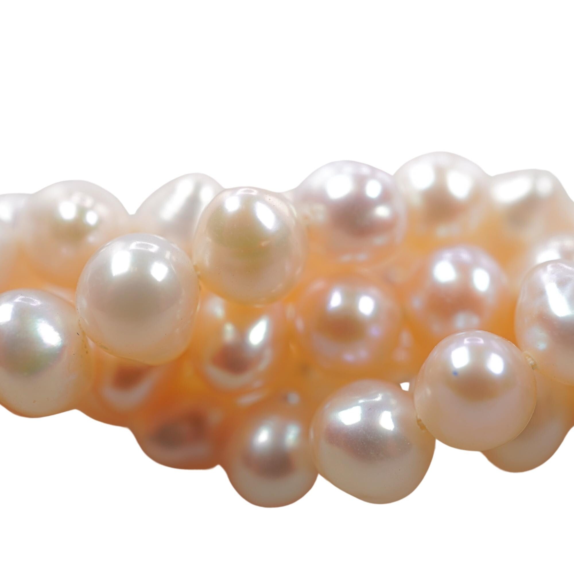 Peach Freshwater Pearls Potato Shape Strand Beads
