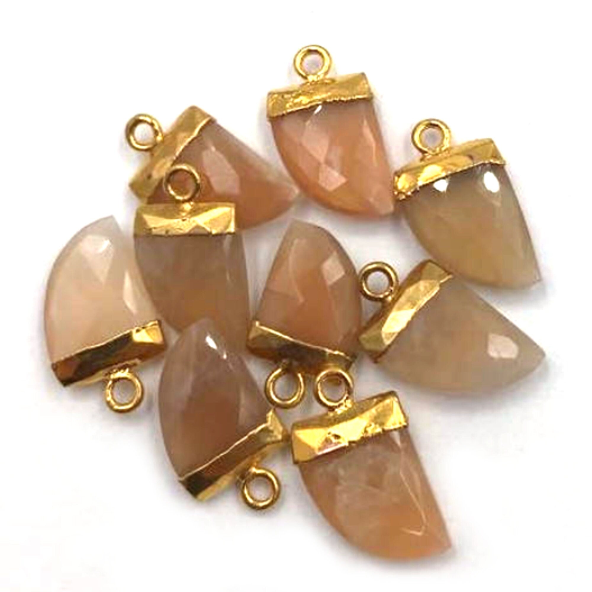 Peach Moonstone Horn Shape