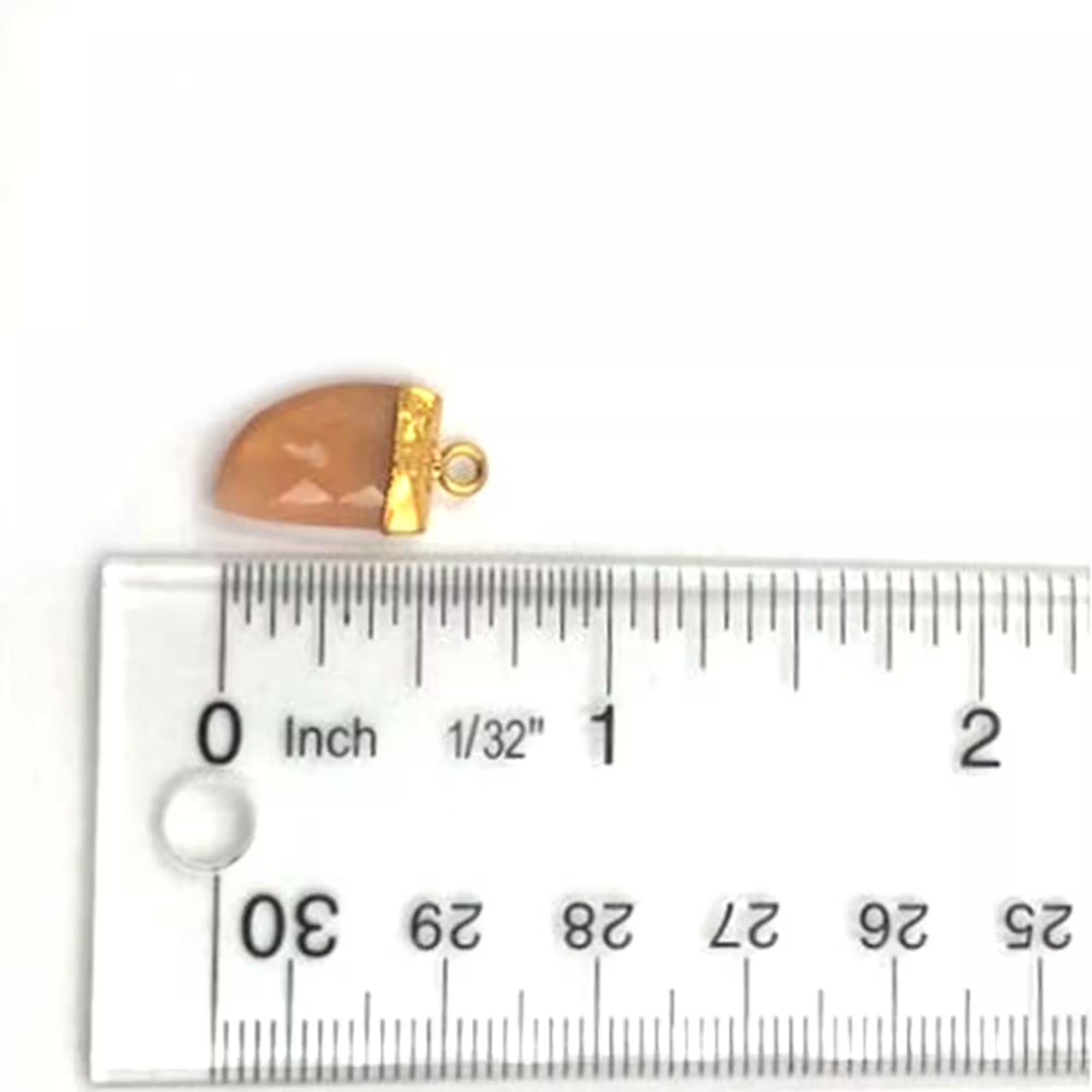 Peach Moonstone Horn Shape