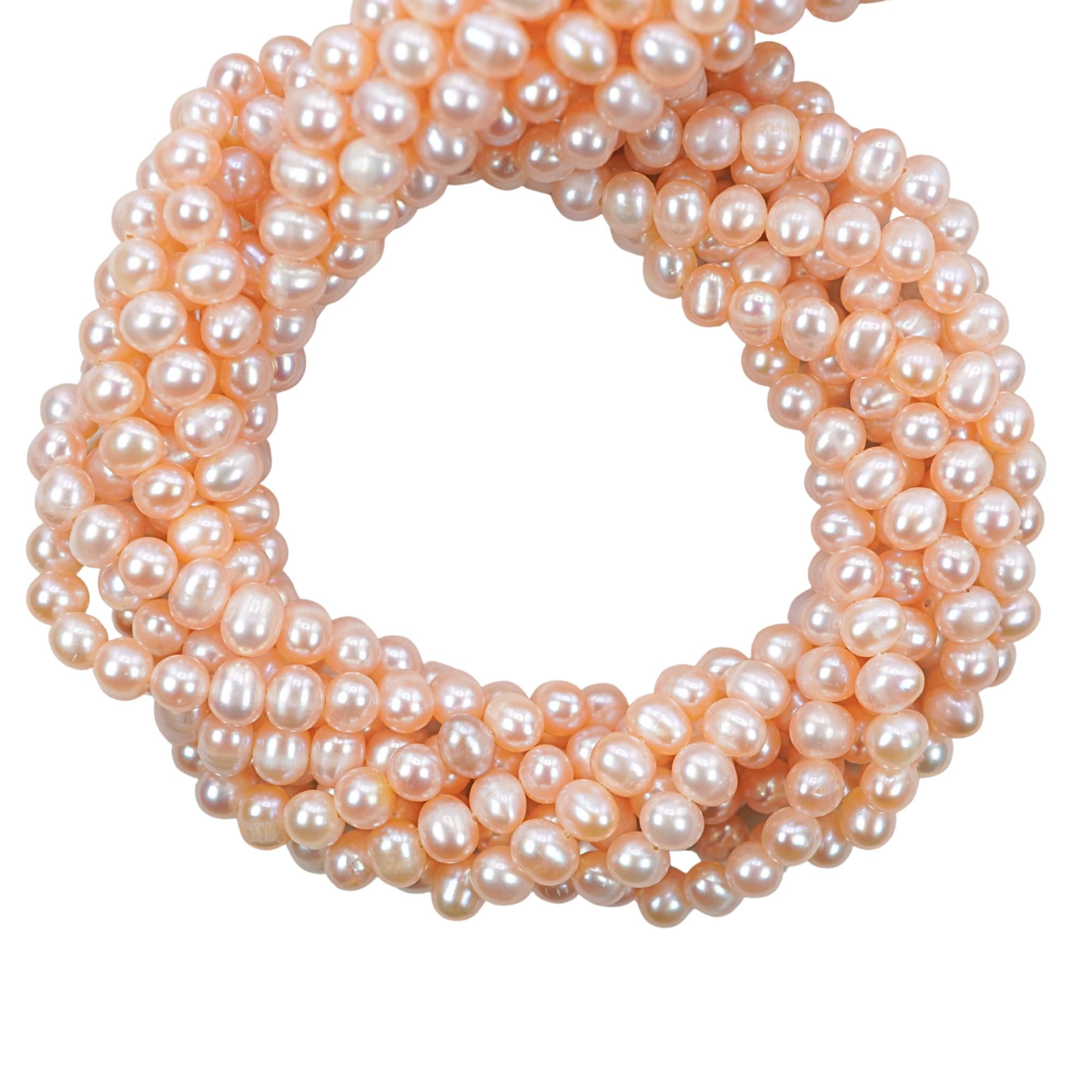 Peach Potato Freshwater Pearls