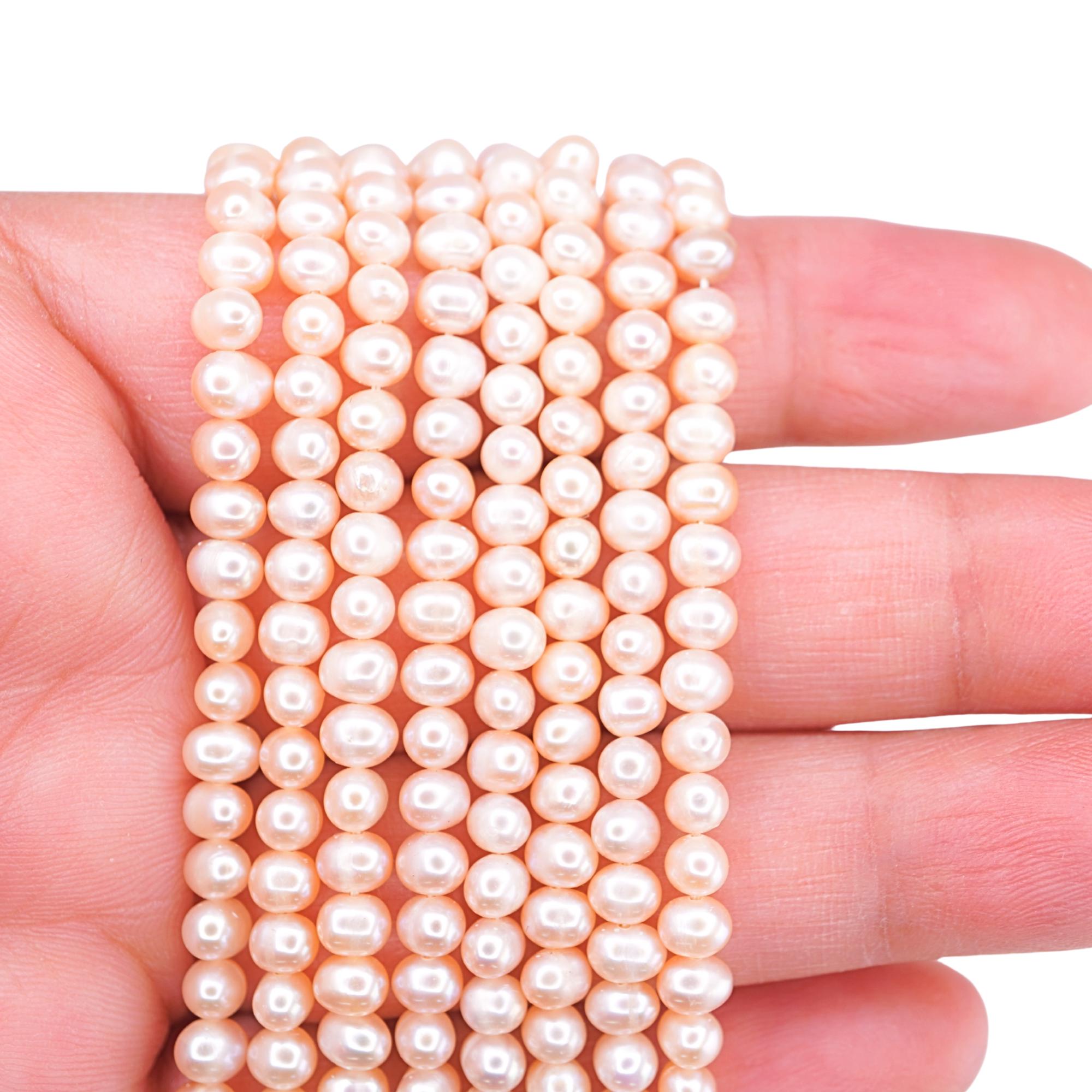 Peach Potato Freshwater Pearls