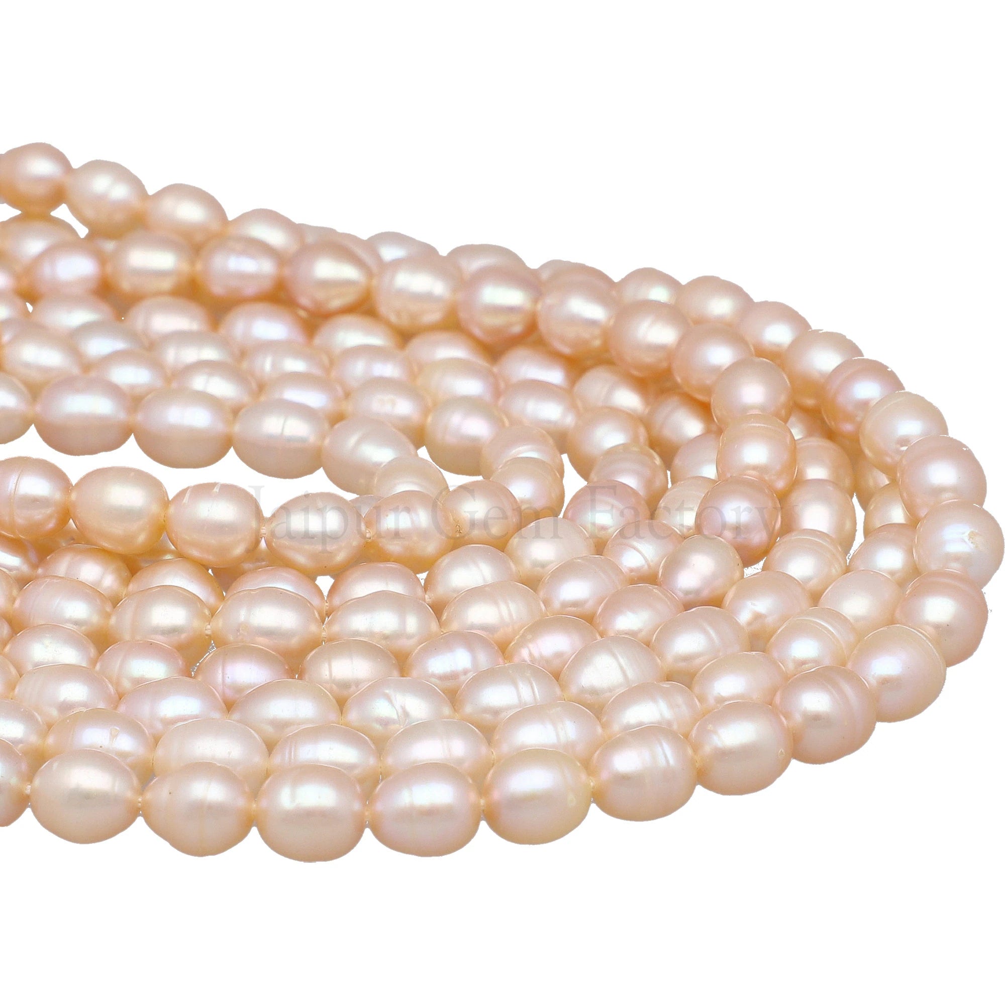 Peach Rice Freshwater Pearls