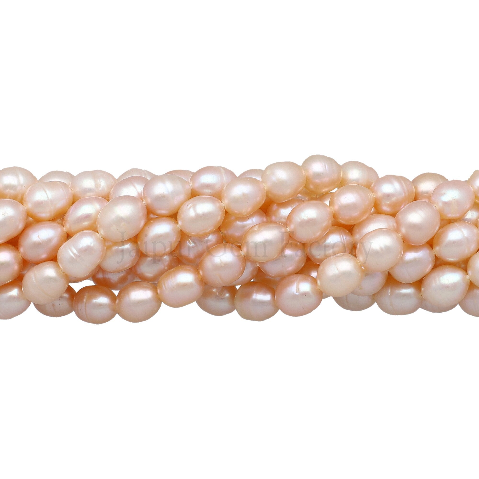 Peach Rice Freshwater Pearls