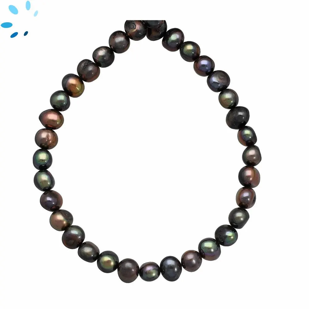 Peacock Freshwater Pearls Potato Shape Beads Strand
