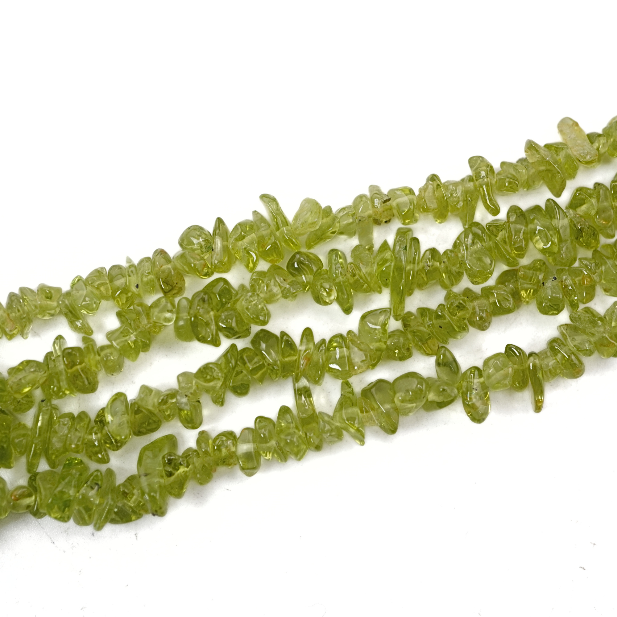 Peridot Smooth Chips Rough Nugget Shape Gemstone Strand Beads