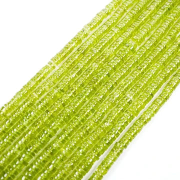 Peridot Smooth Finishing Wheel Shape Gemstone Beads