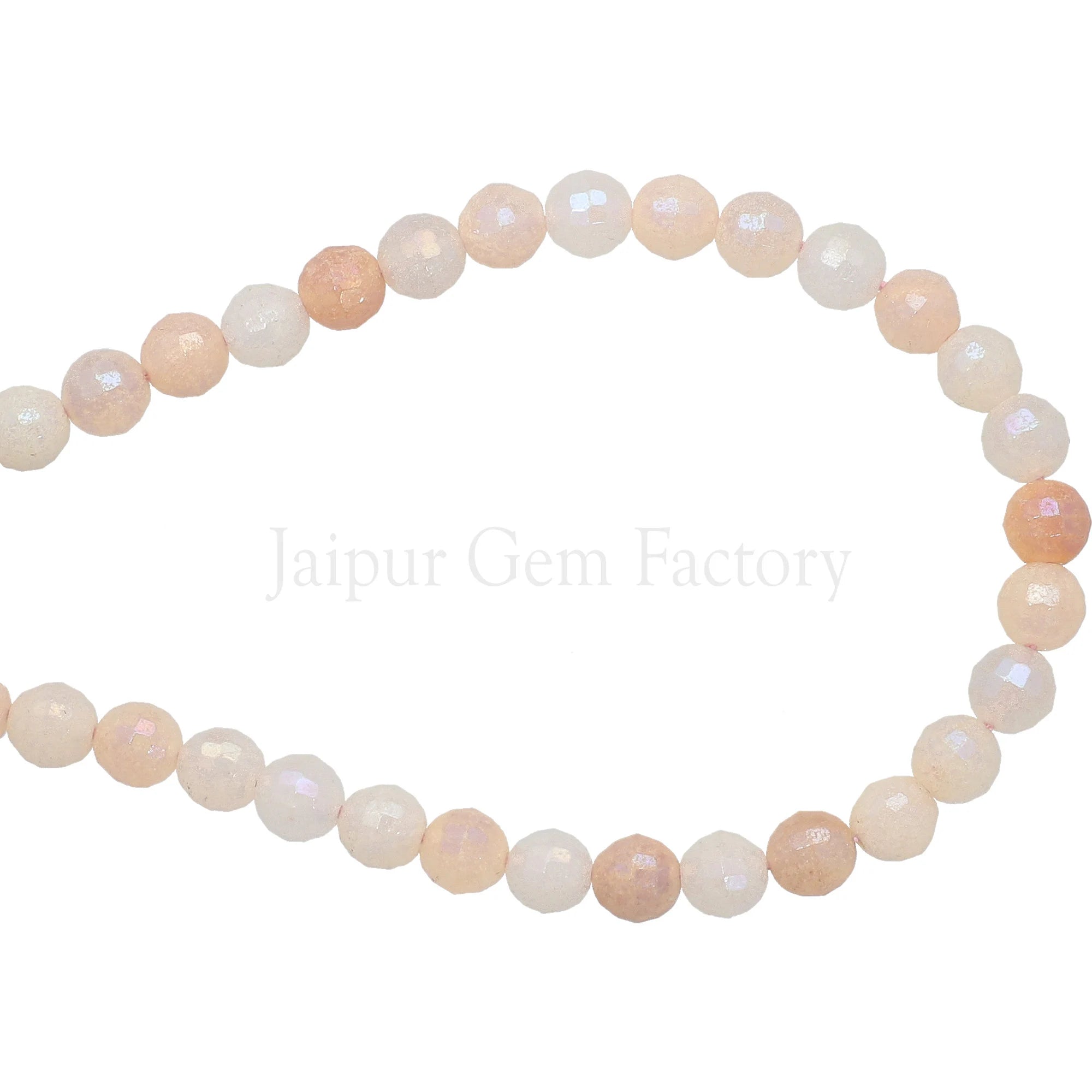 Pink Aventurine Faceted Round Shape Gemstone Strand Beads