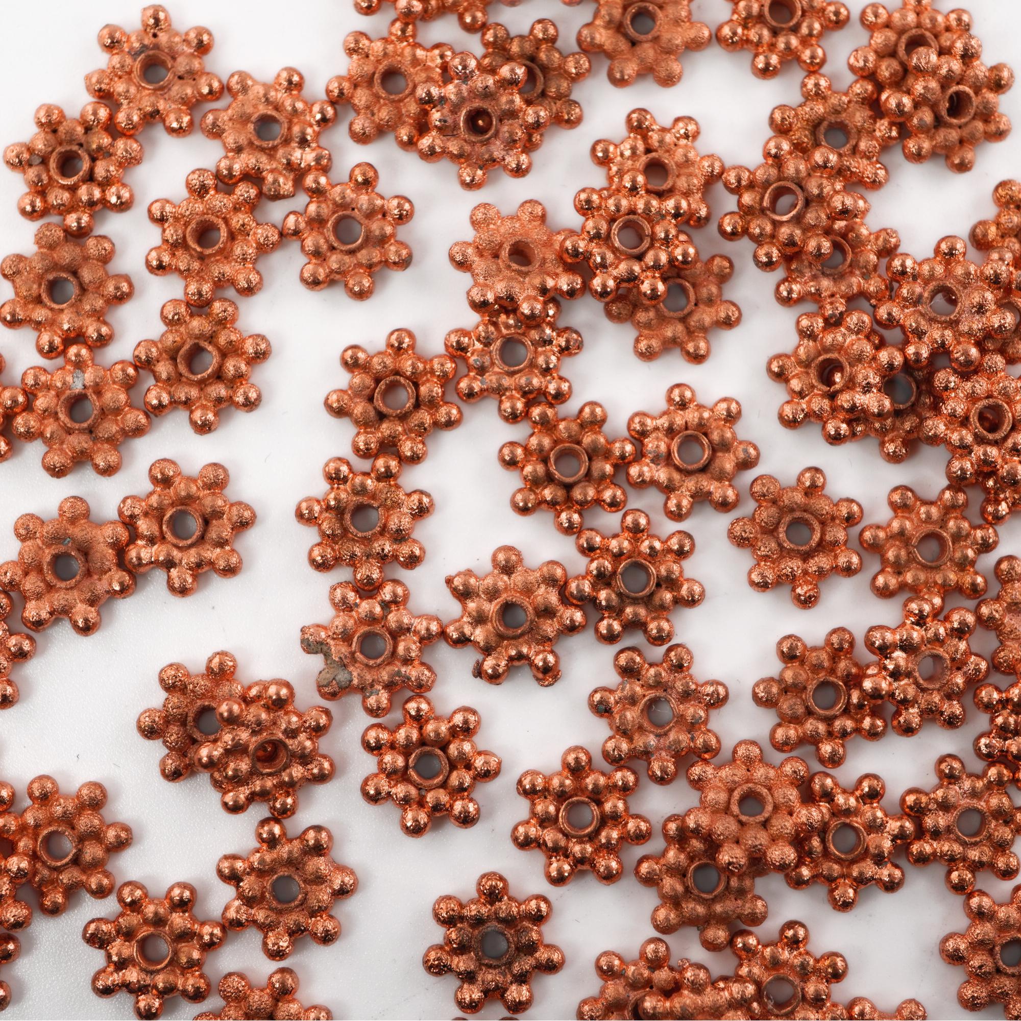 Real copper metal spacer beads

