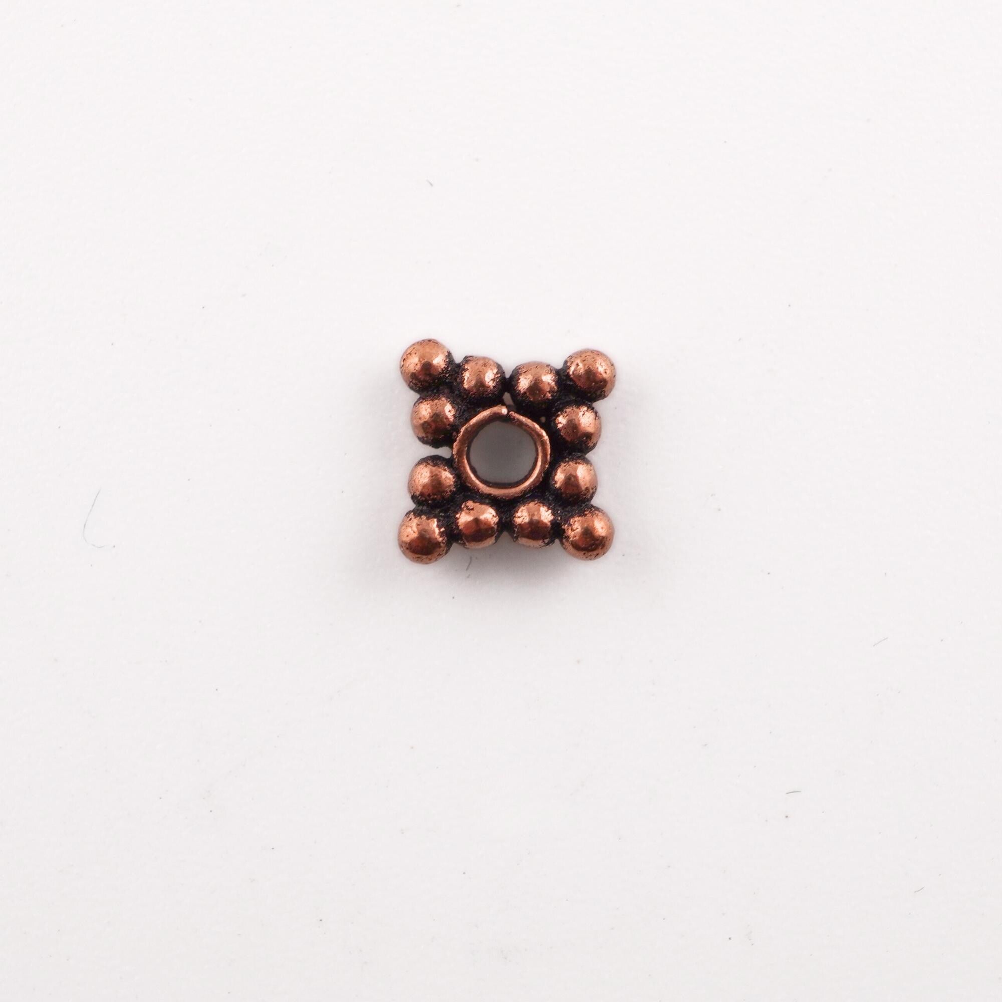 Real copper vintage square spacer beads

