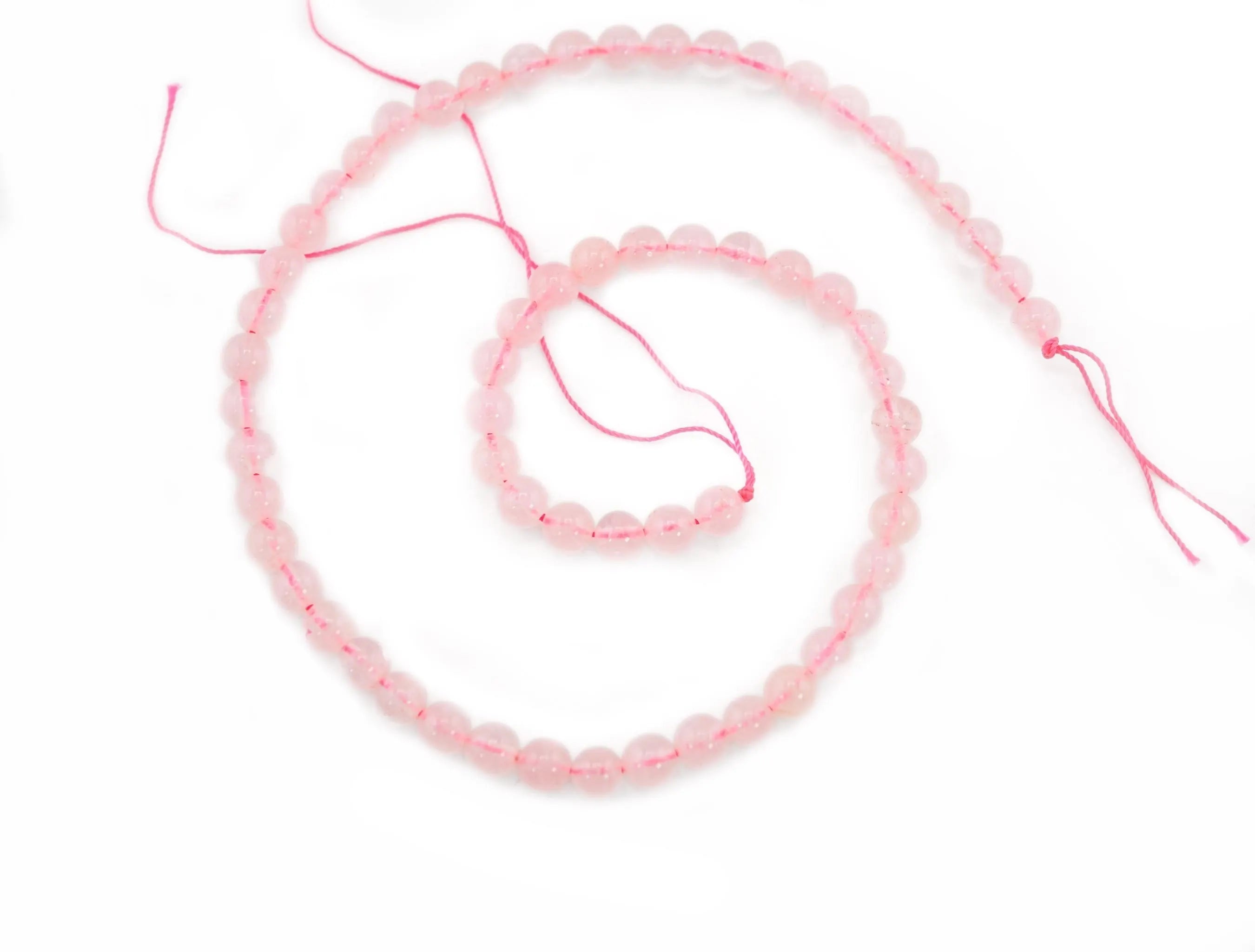 Rose Quartz Smooth Round Shape Gemstone Strand Beads 