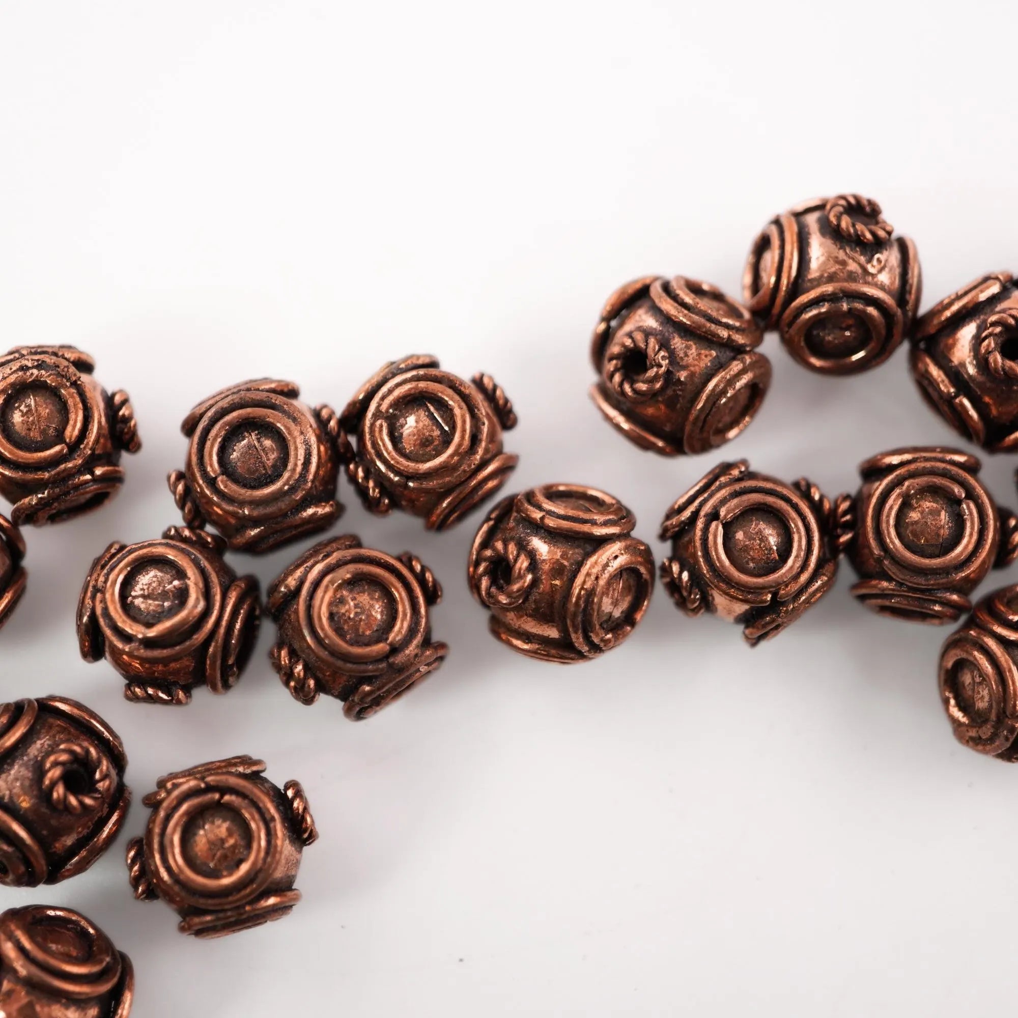 Round Copper Beads for DIY Jewelry

