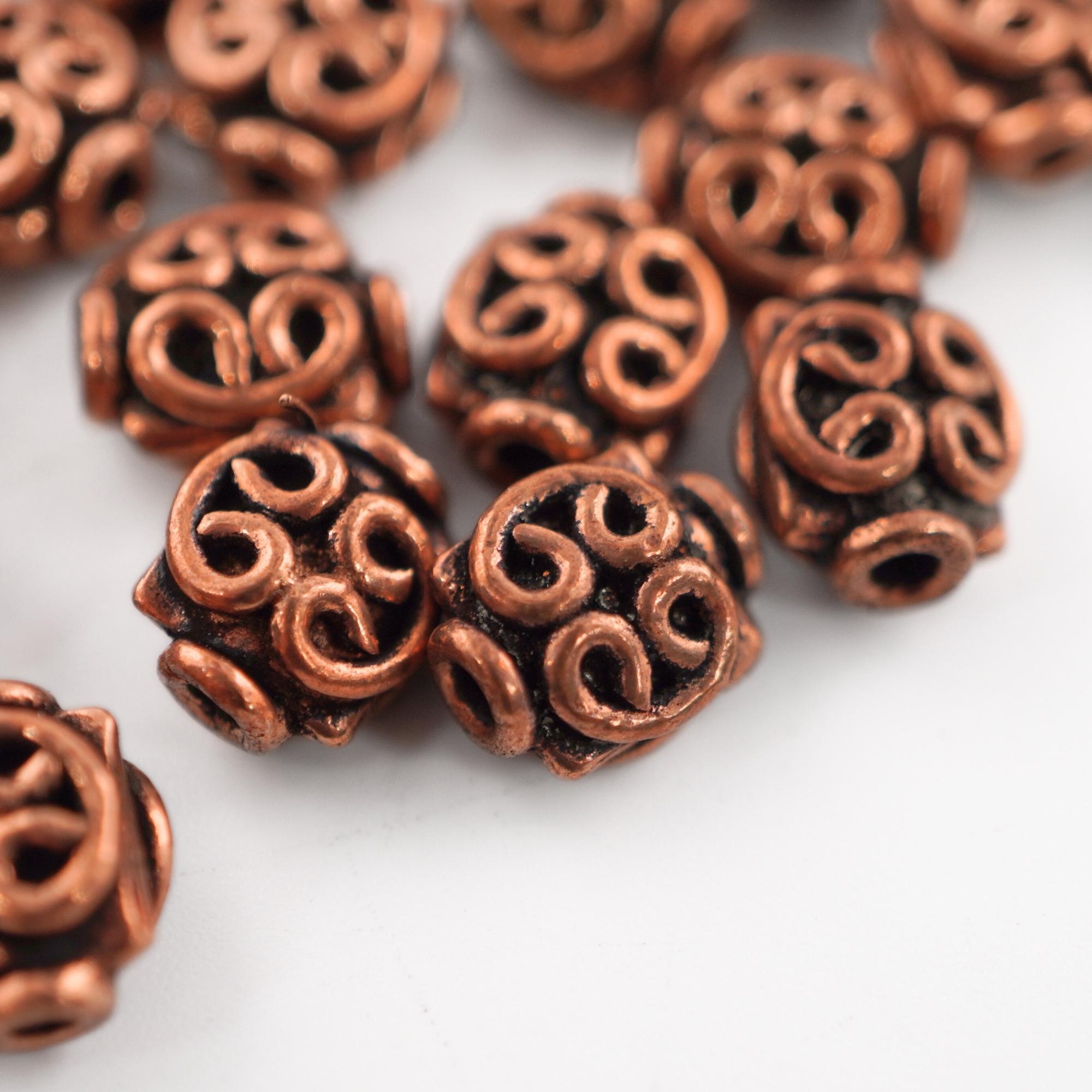 Rustic Bali Beads for Mala and Craft Projects

