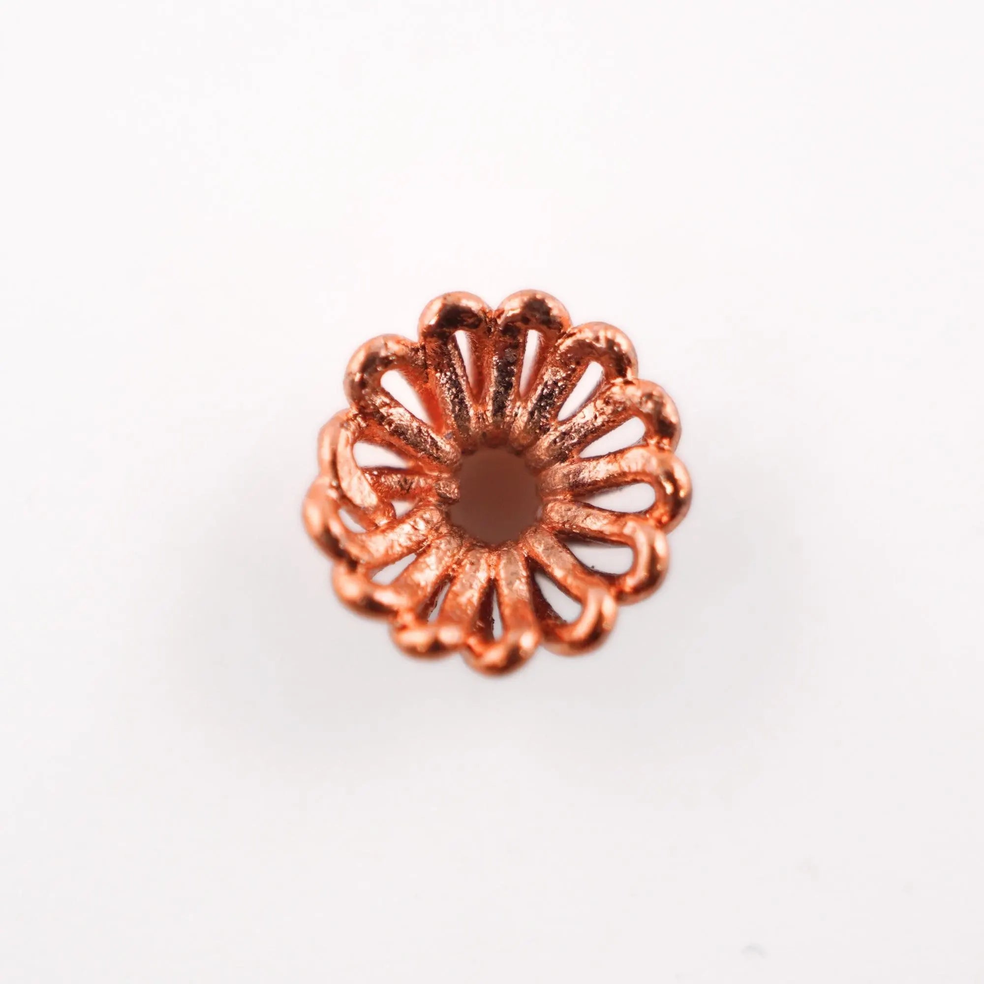 Rustic Metal Flower Beads for Crafts

