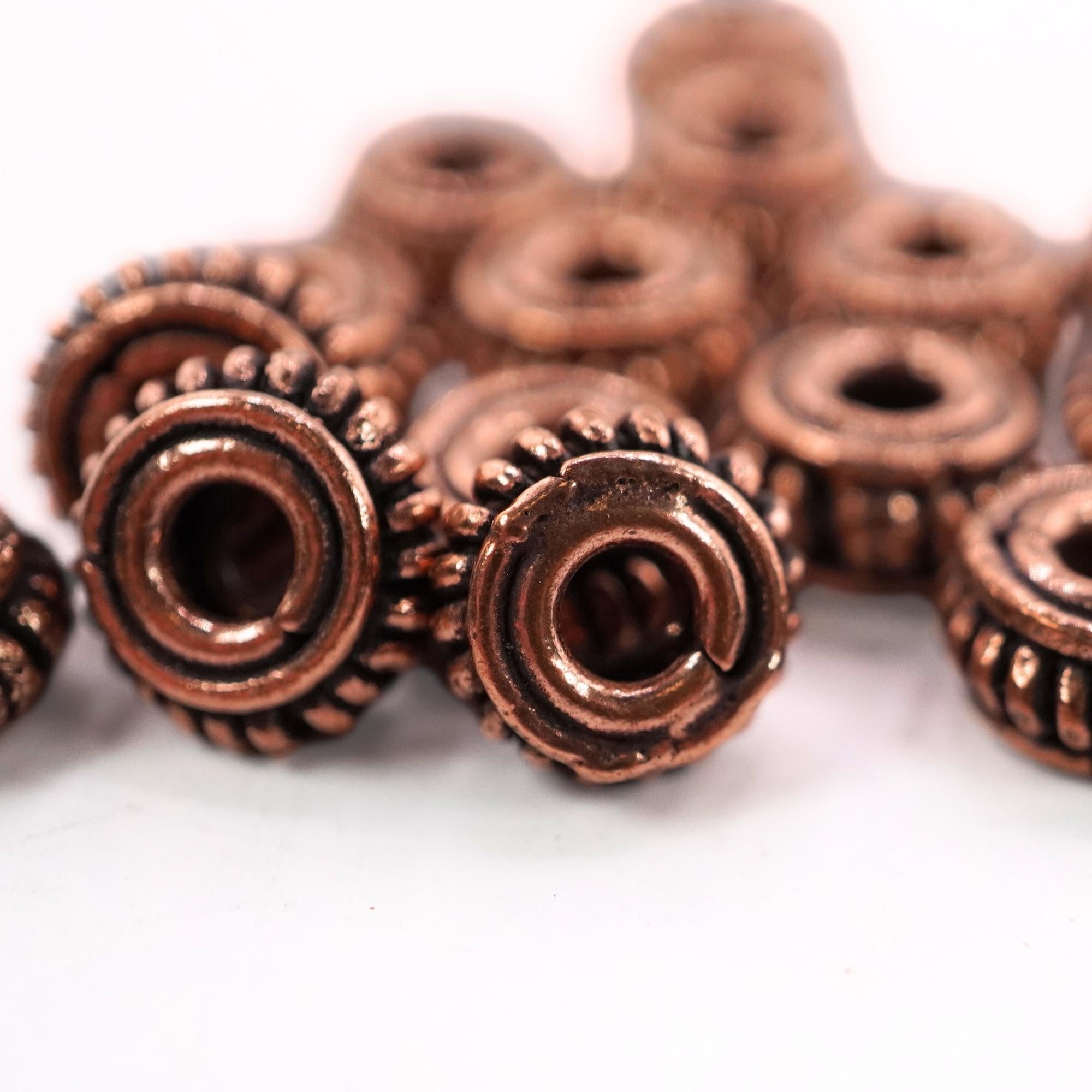 Rustic TierraCast Heishi copper beads

