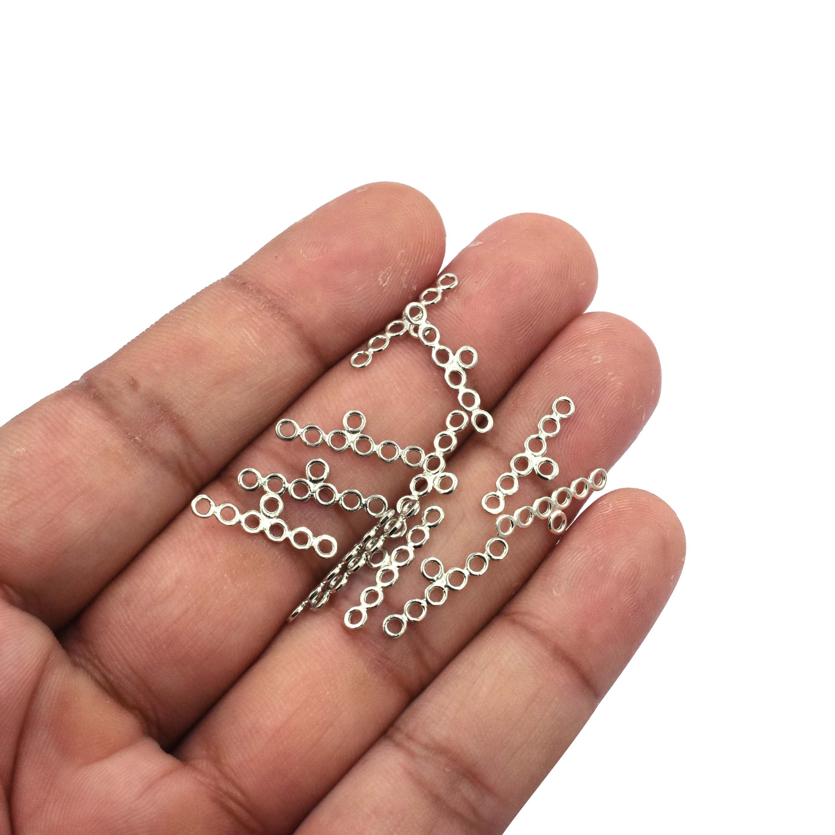 Silver end bar for jewelry making

