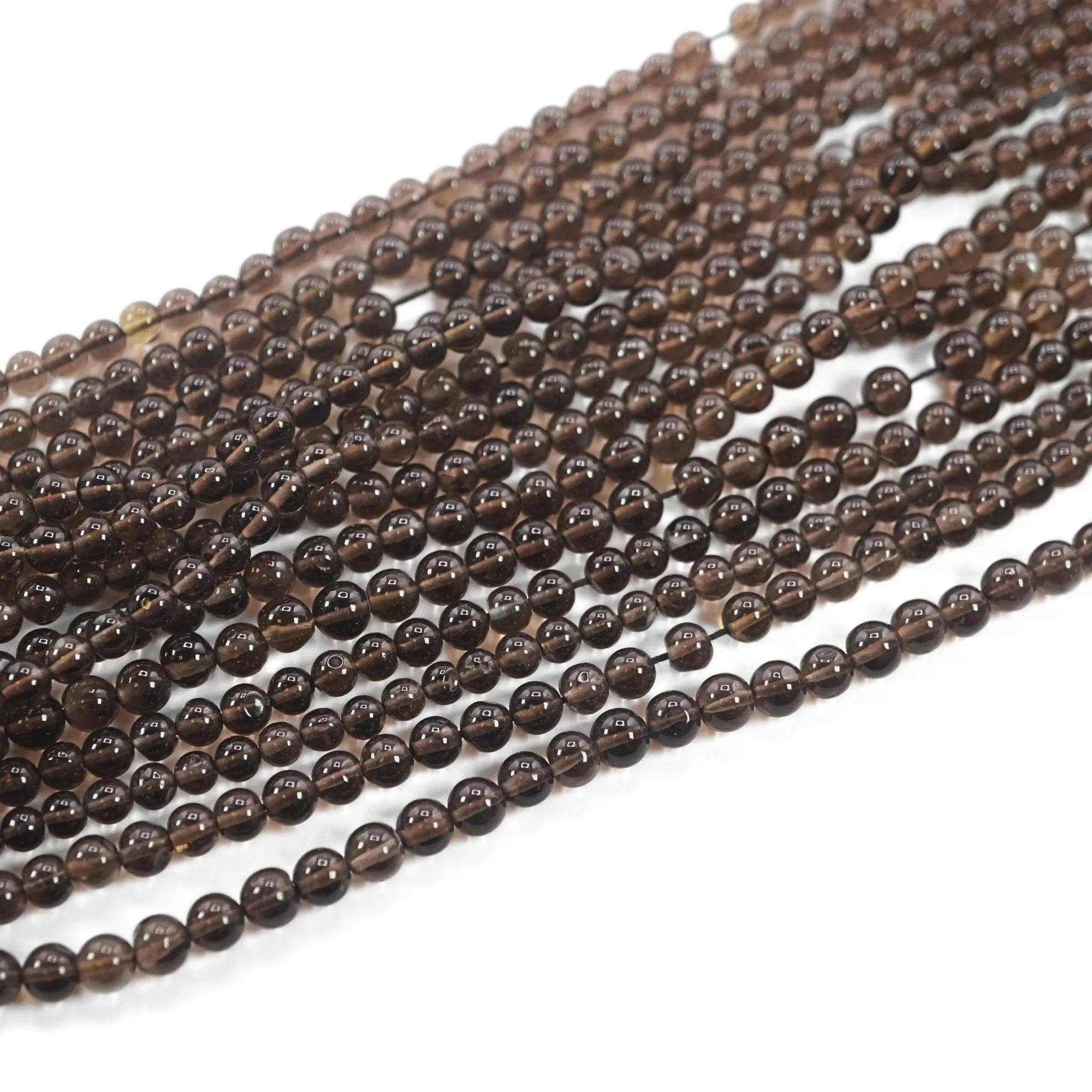 Smokey Quartz Round Shape Gemstone Strand Beads