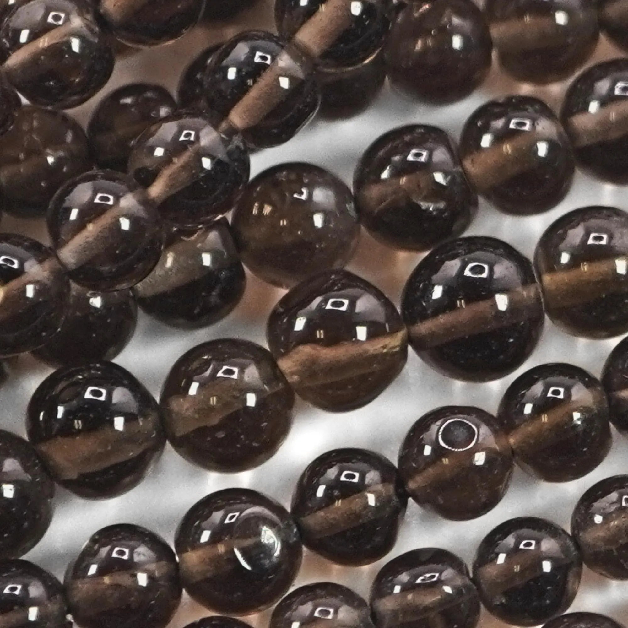 Smokey Quartz Round Shape Gemstone Strand Beads