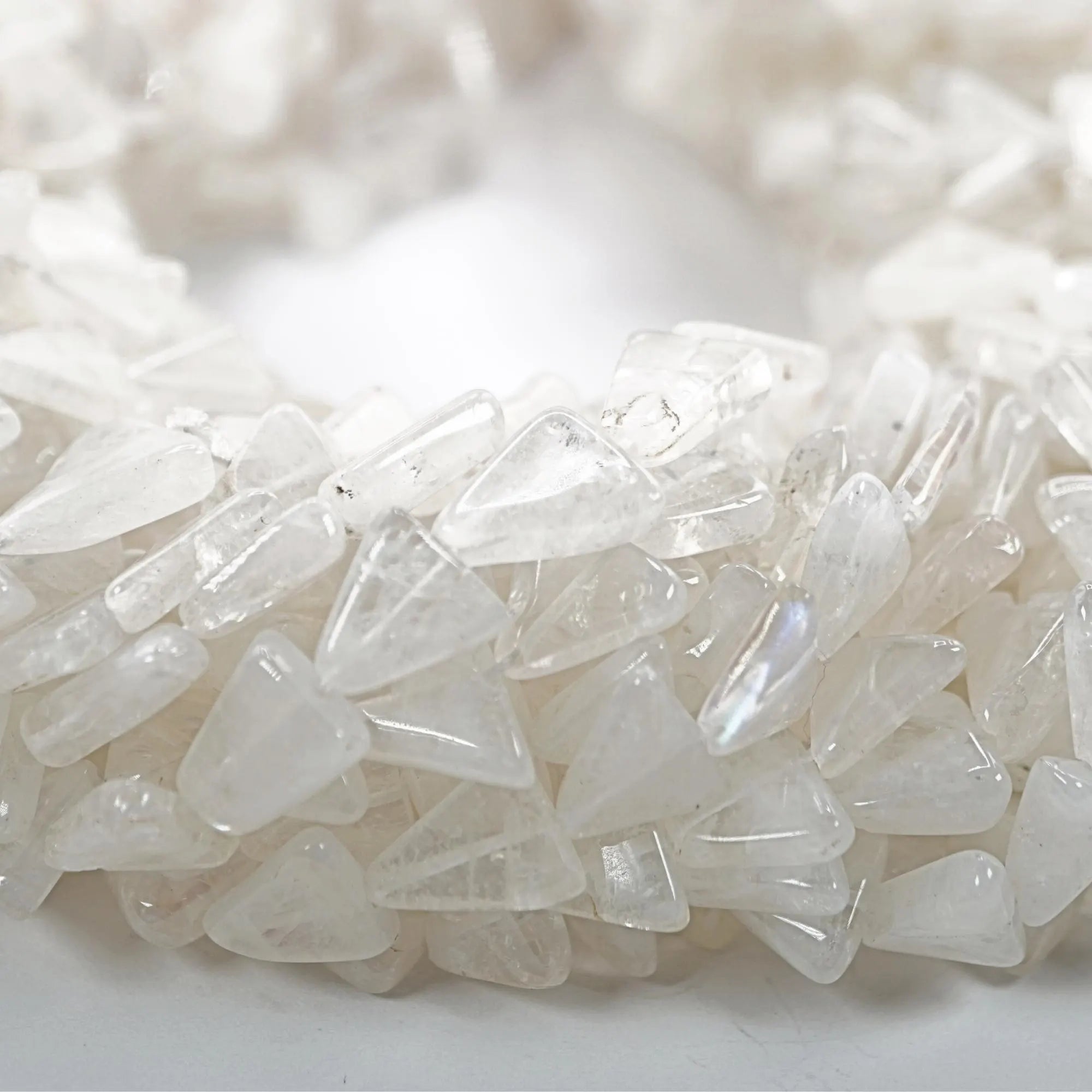Smooth triangle beads for jewelry making