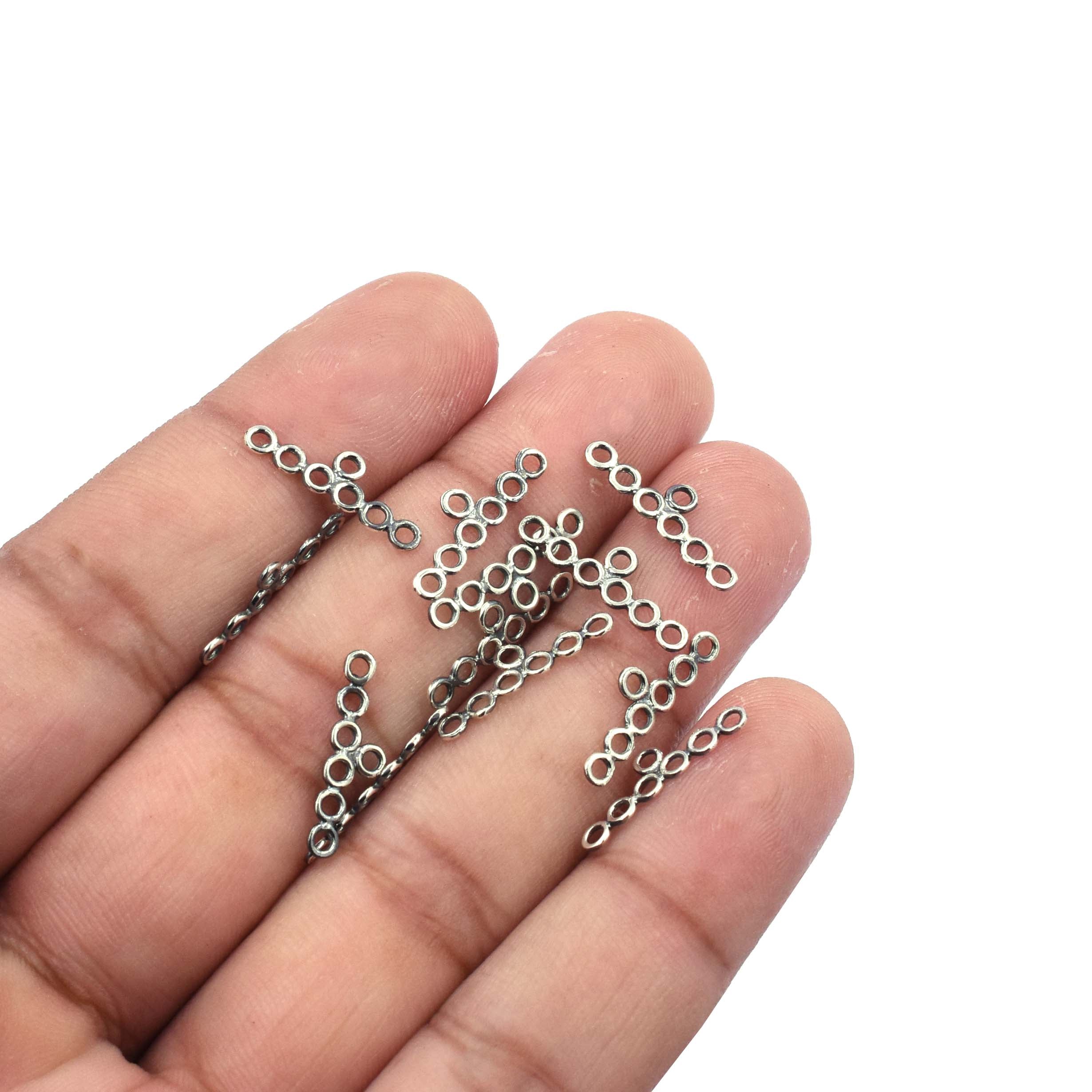 Sterling silver multi-strand end connector


