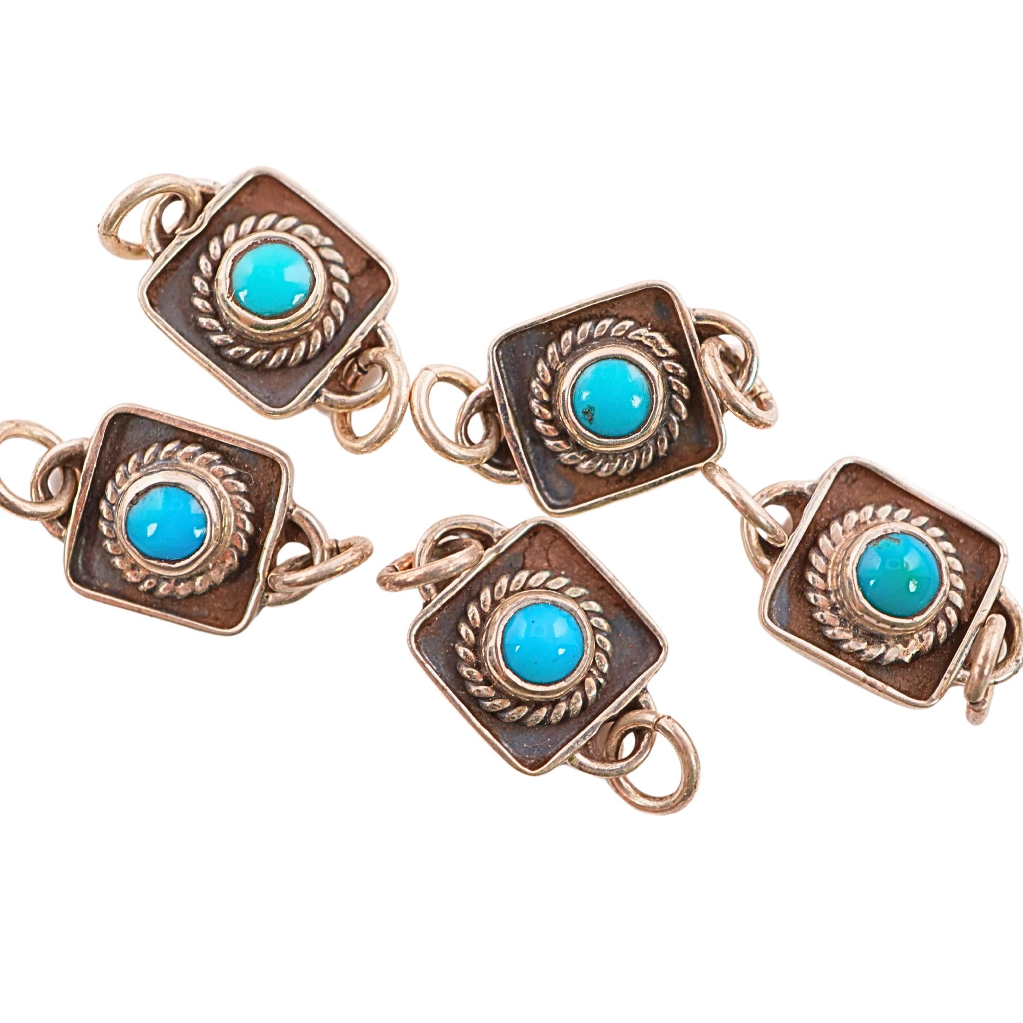 Sterling silver turquoise gemstone jewelry finding

