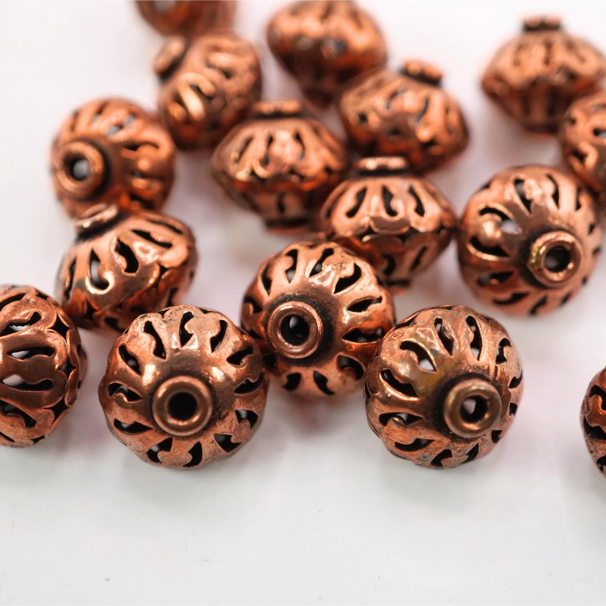 TierraCast copper spacer beads

