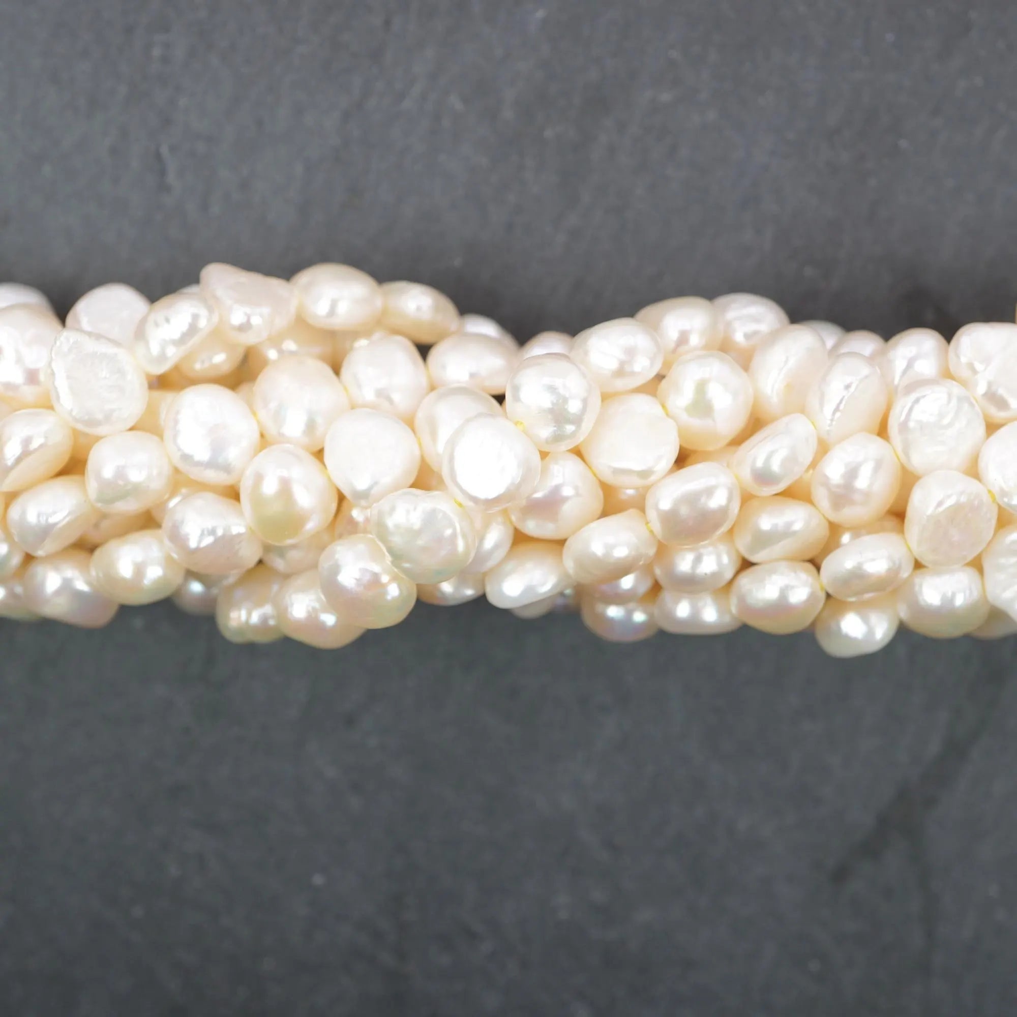 White Freshwater Pearl Baroque Shape Strand Beads
