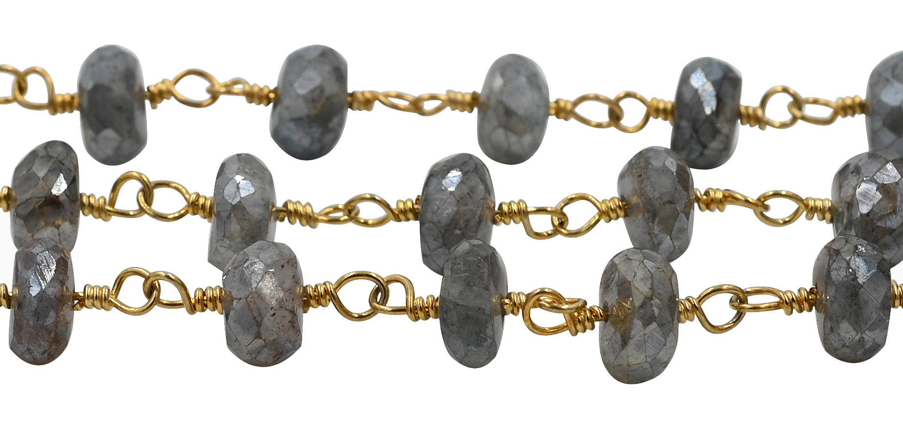 Wholesale Mystic Labradorite Faceted Beads Chain
