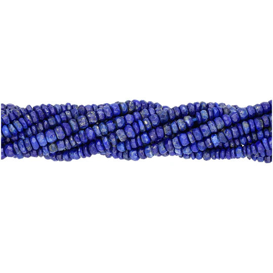 4 To 4.5 MM Lapis Lazuli Faceted  Rondelle Shape Beads Strands