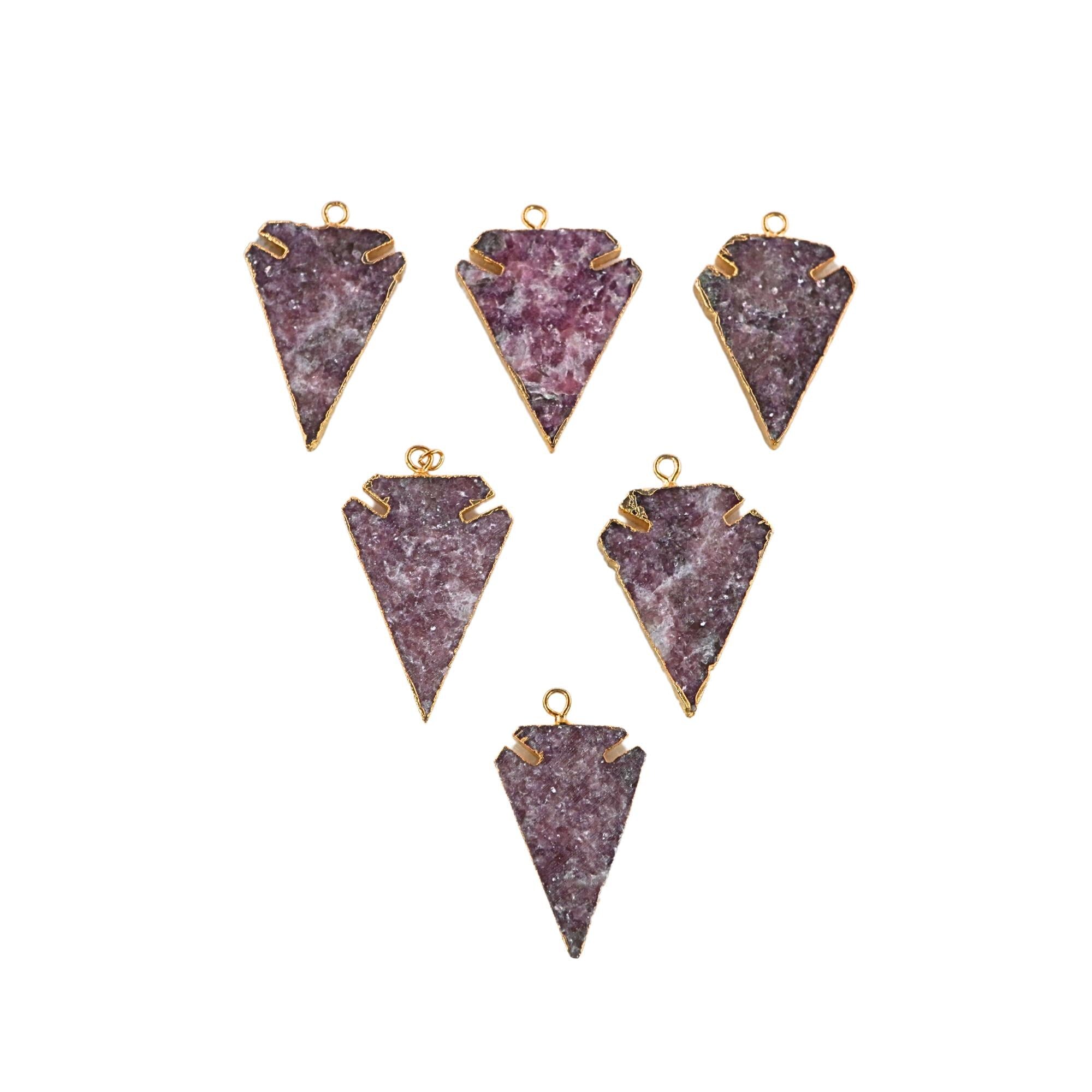 lepidolite gemstone pendant for jewelry making