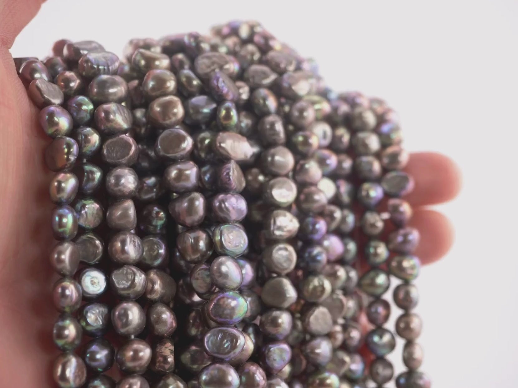 Loose Freshwater Peacock Baroque Pearls for Beading








