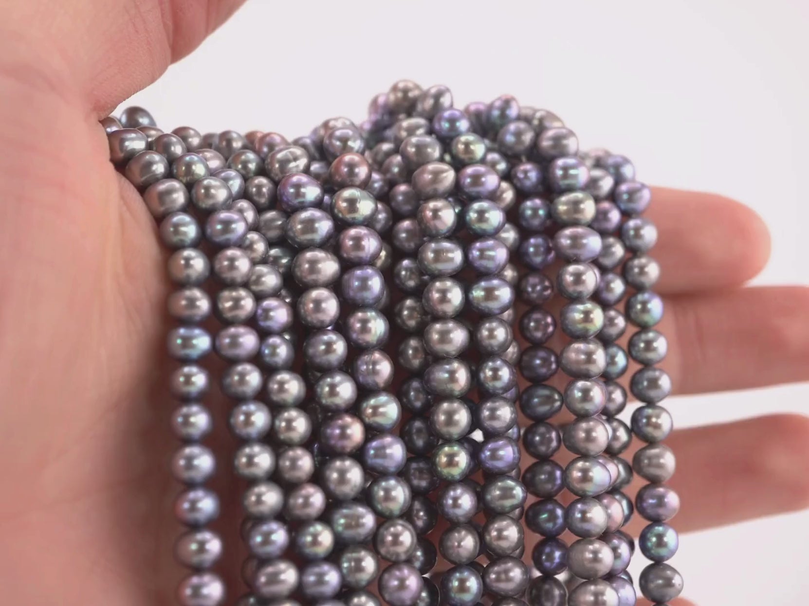 Jewelry making peacock pearls

