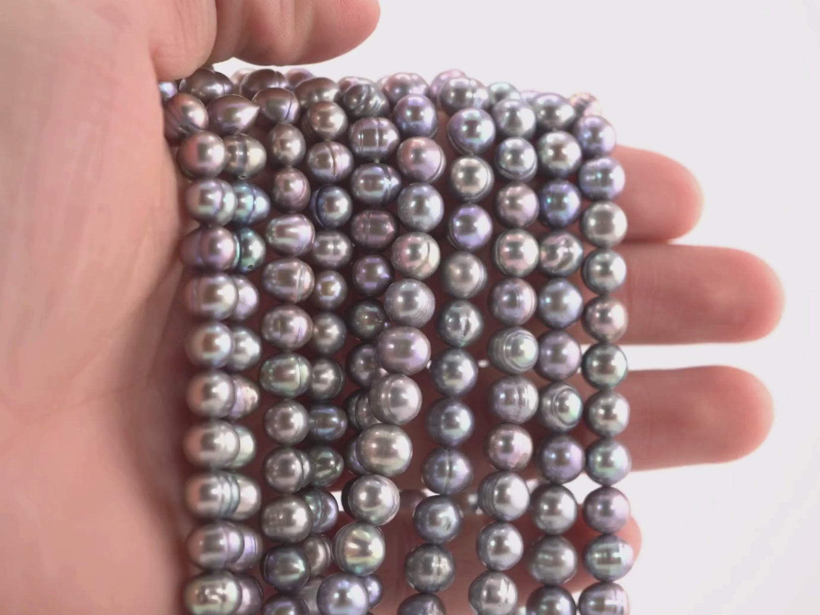 Bulk Round peacock pearls 8mm

