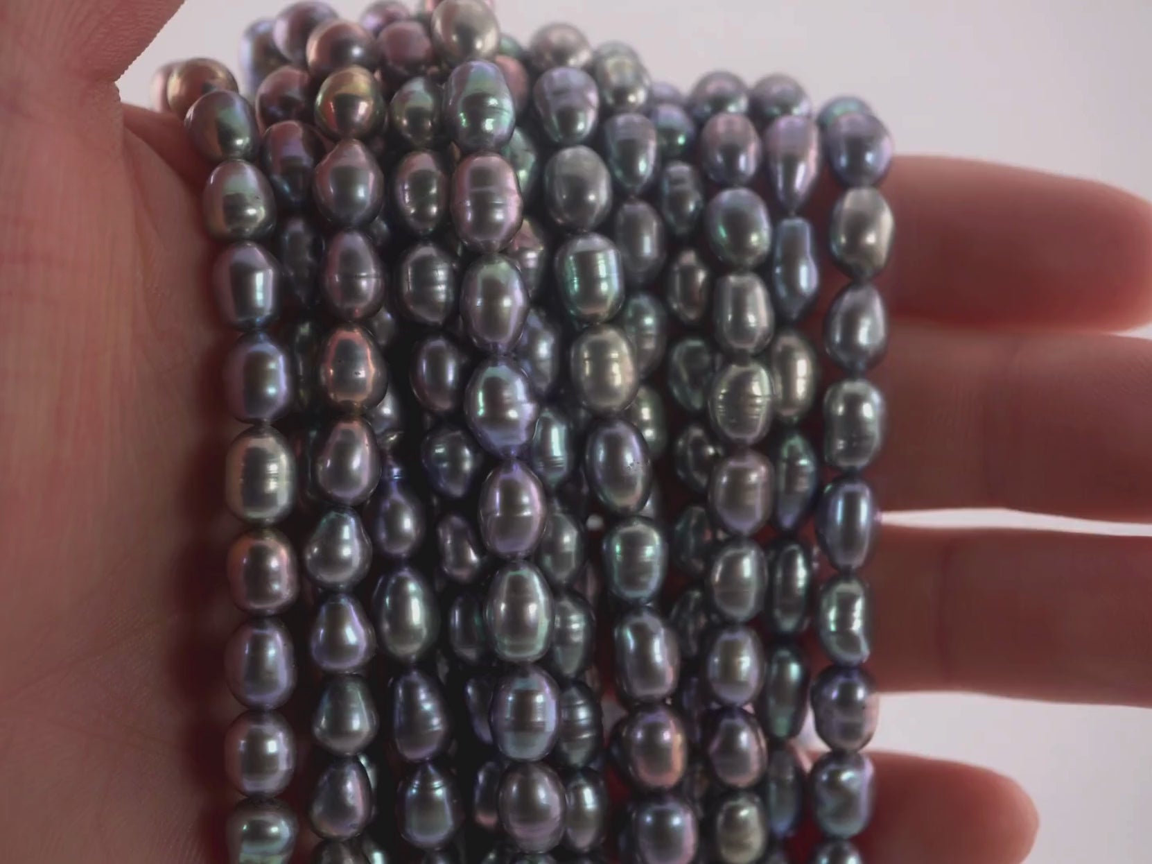 8x6 MM peacock oval beads

