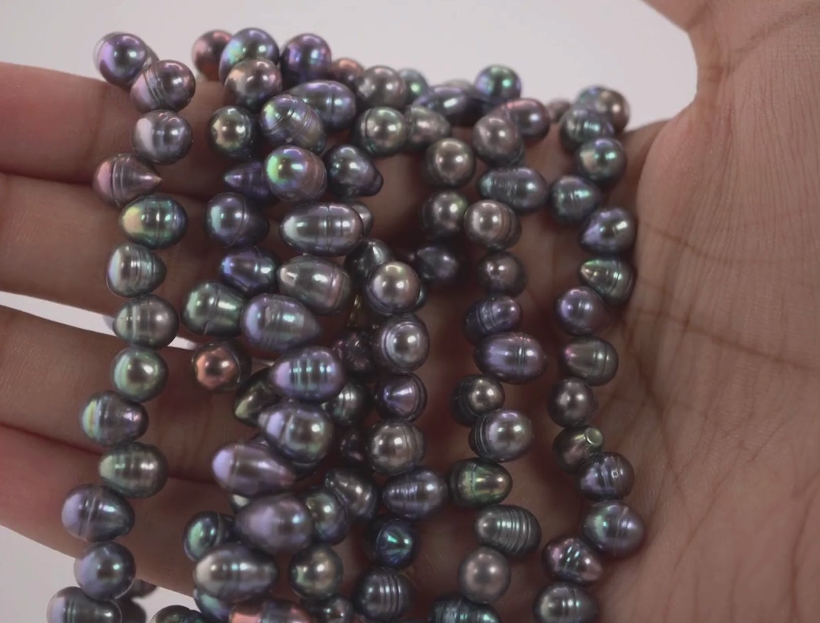 Iridescent Peacock Pearls for Jewelry Making

