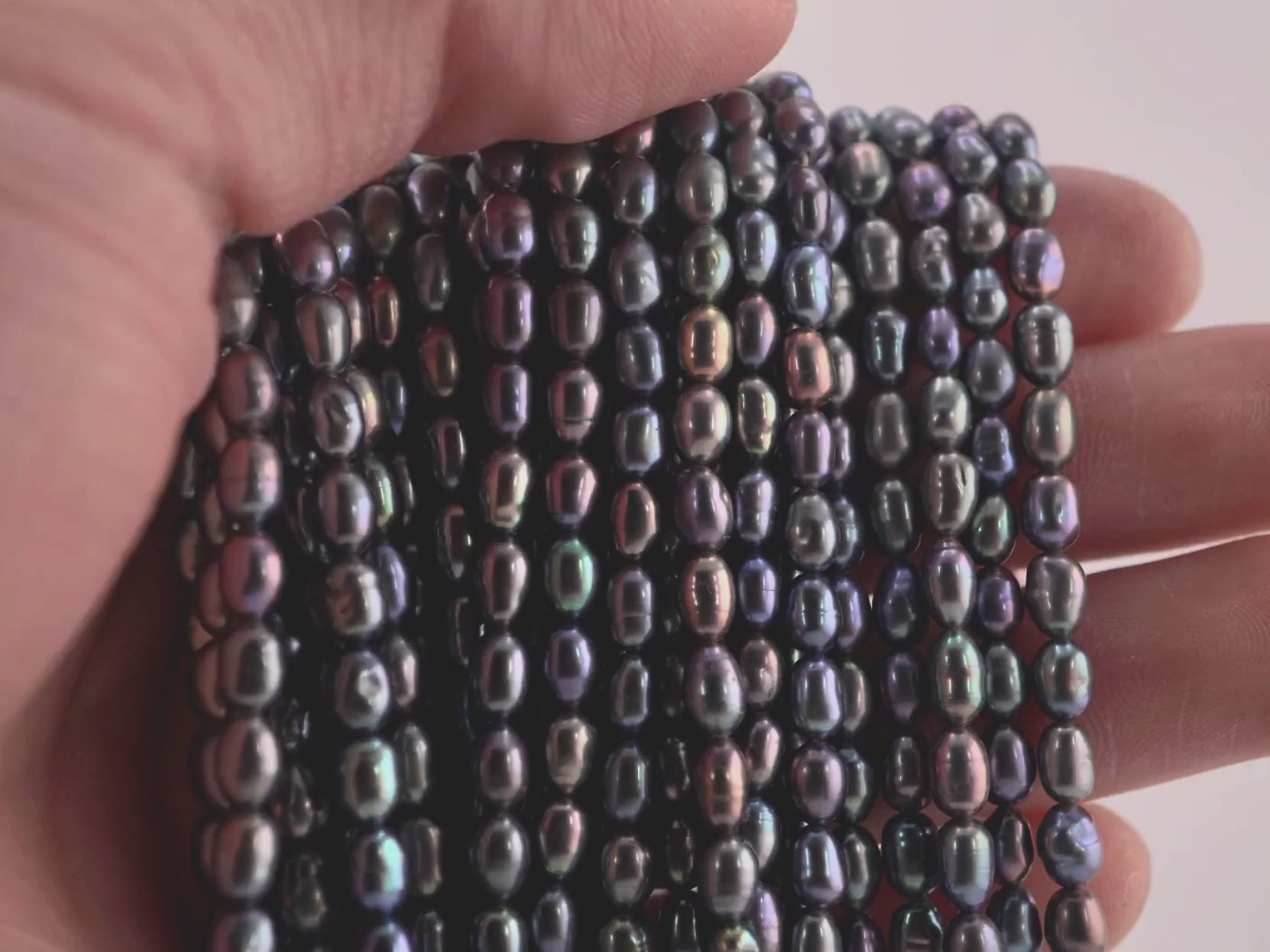 Oval peacock pearls for DIY jewelry

