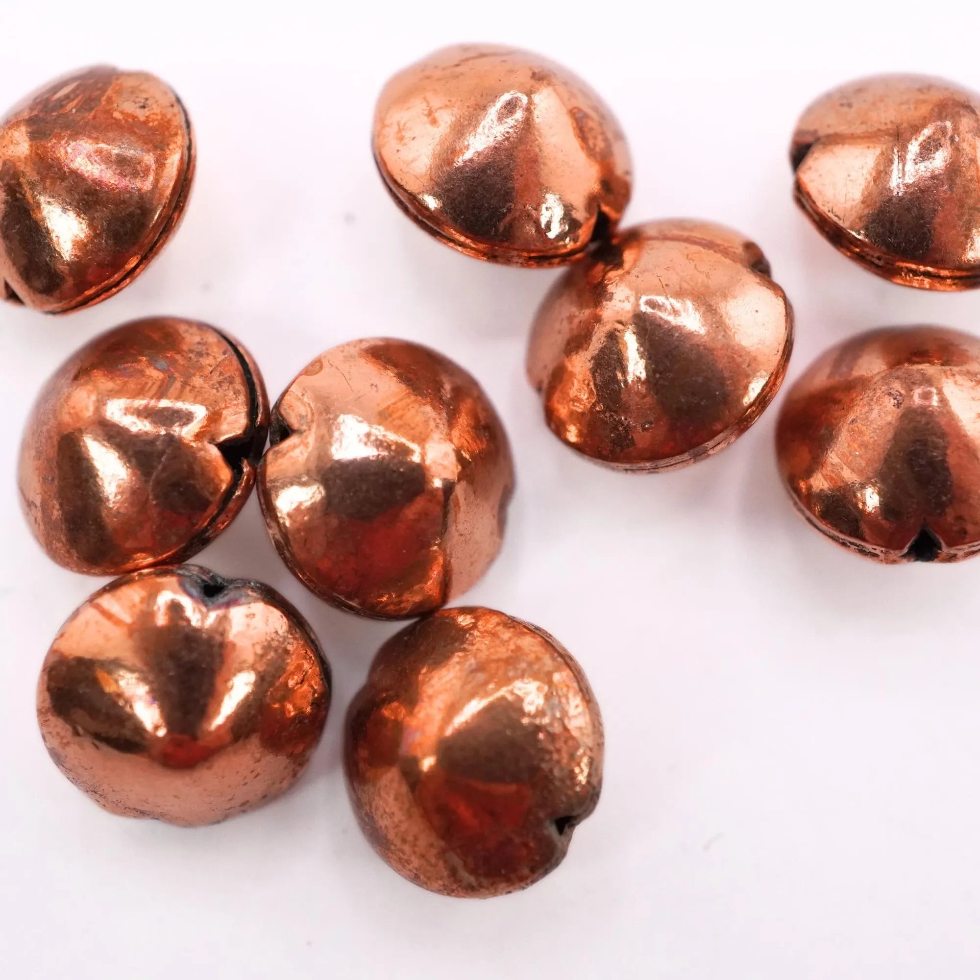 smooth saucer copper beads

