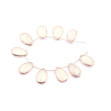 Rainbow moonstone pear strand