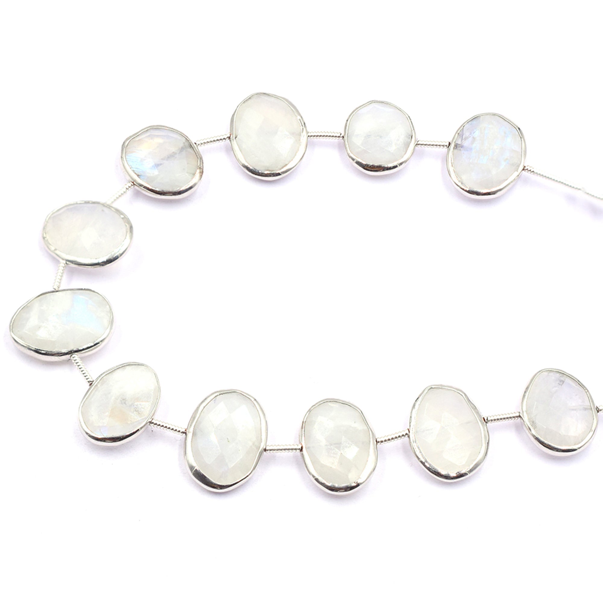 Rainbow moonstone oval stones