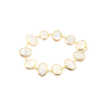 Rainbow moonstone oval strand