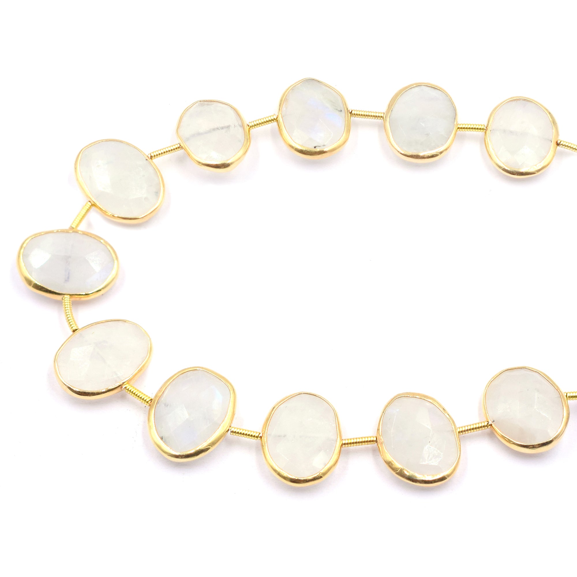 Oval shaped moonstone beads
