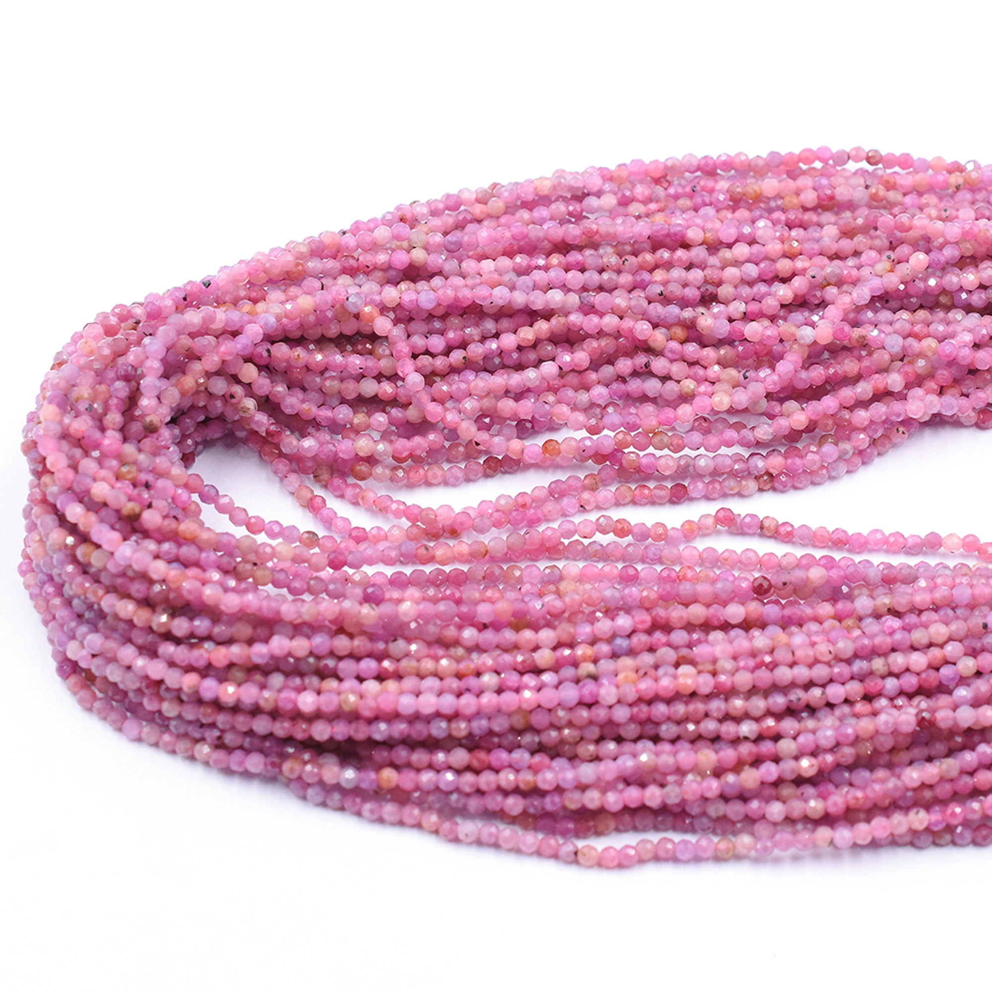 Pink Sapphire Beads Strand