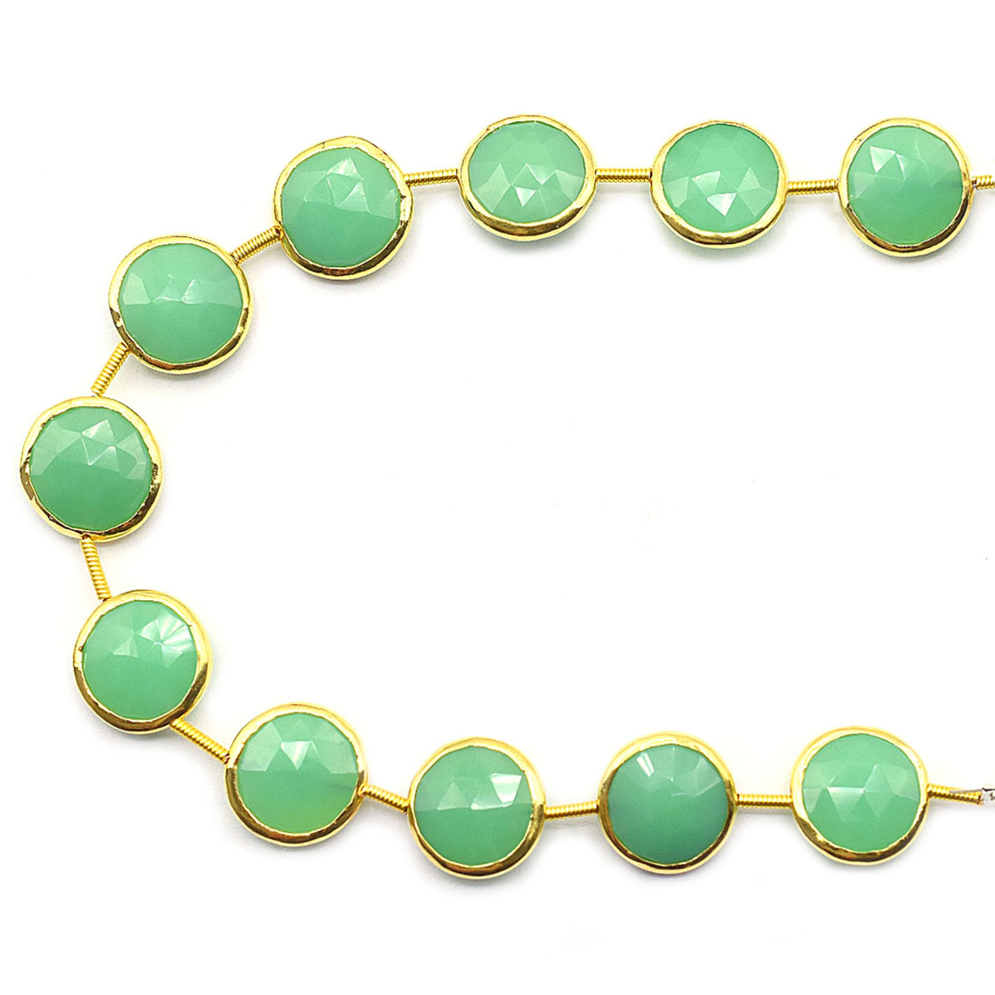 Round chrysoprase beads