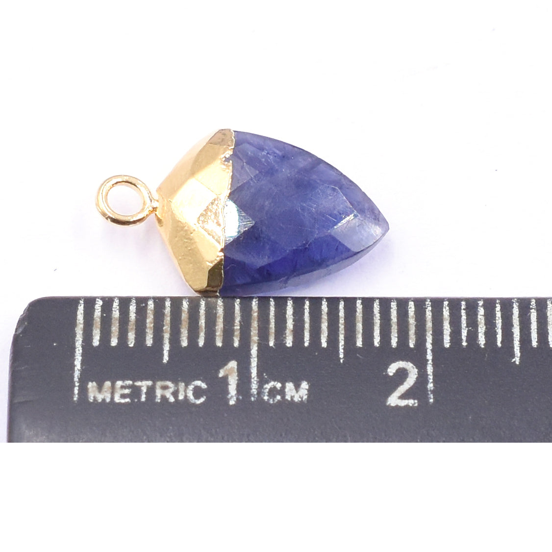 Iolite Shield Shape 13 x 10 MM Gold Electroplated Pendant ( Set Of 2 Pcs)