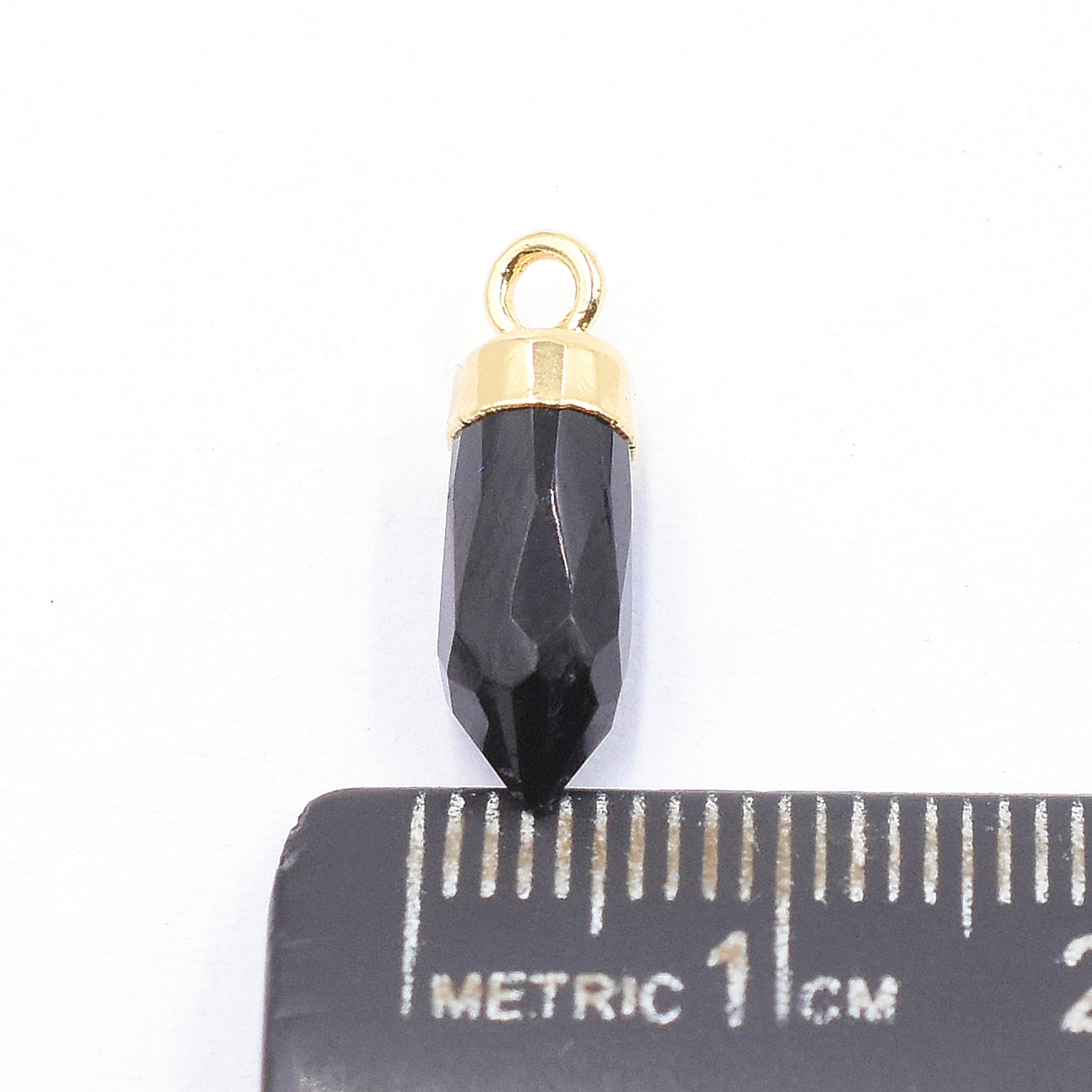 Sophisticated Black Onyx pendant with gold electroplating, perfect for any occasion