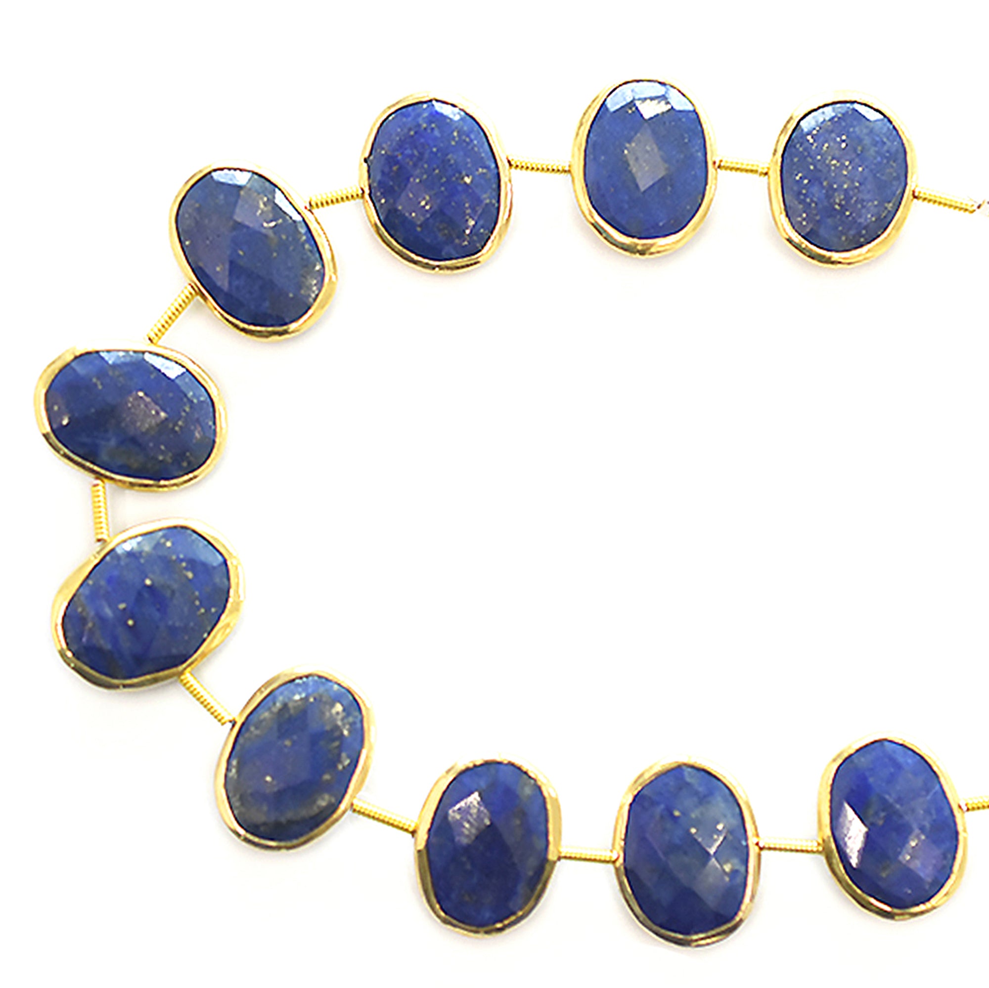 Oval lapis lazuli bead set wholesale gemstone