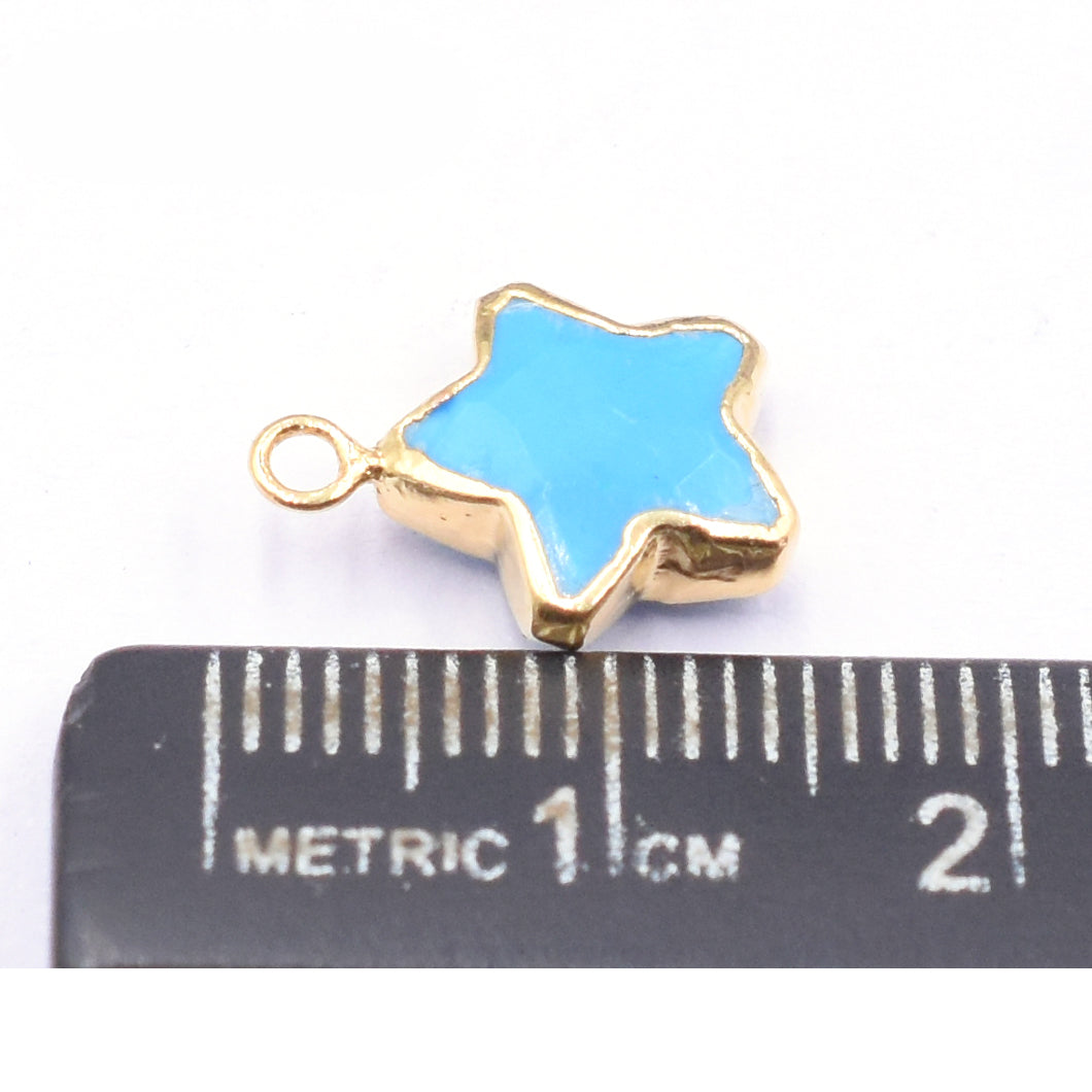 Elegant Howlite star pendant in gold plating