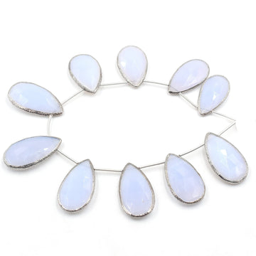 Blue lace agate pear shape strand