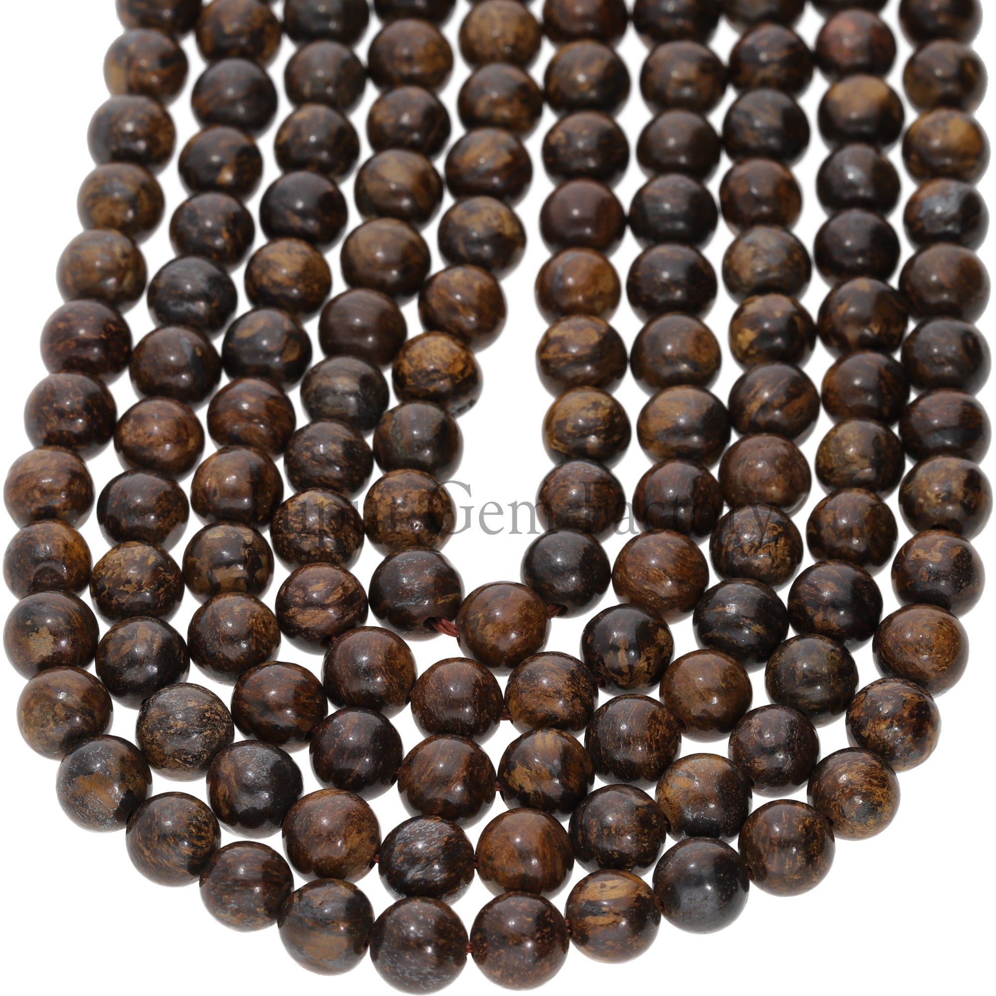 Bronzite Round Beads Strand